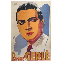 Roger Gerle, affiche française originale d'époque par Hartford, 1940