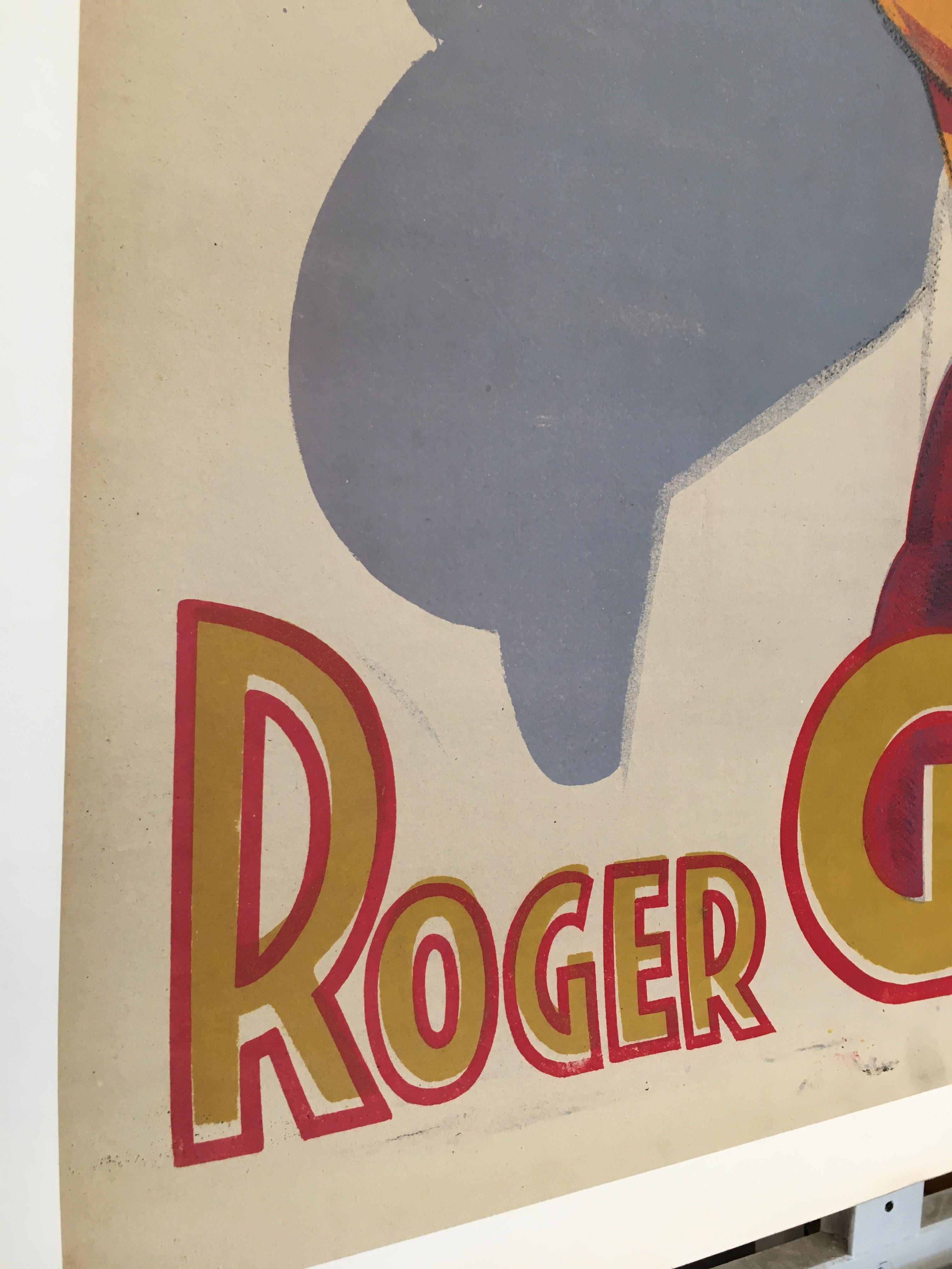 Roger Gerle, affiche française originale d'époque par Hartford, 1940 Bon état - En vente à Melbourne, Victoria
