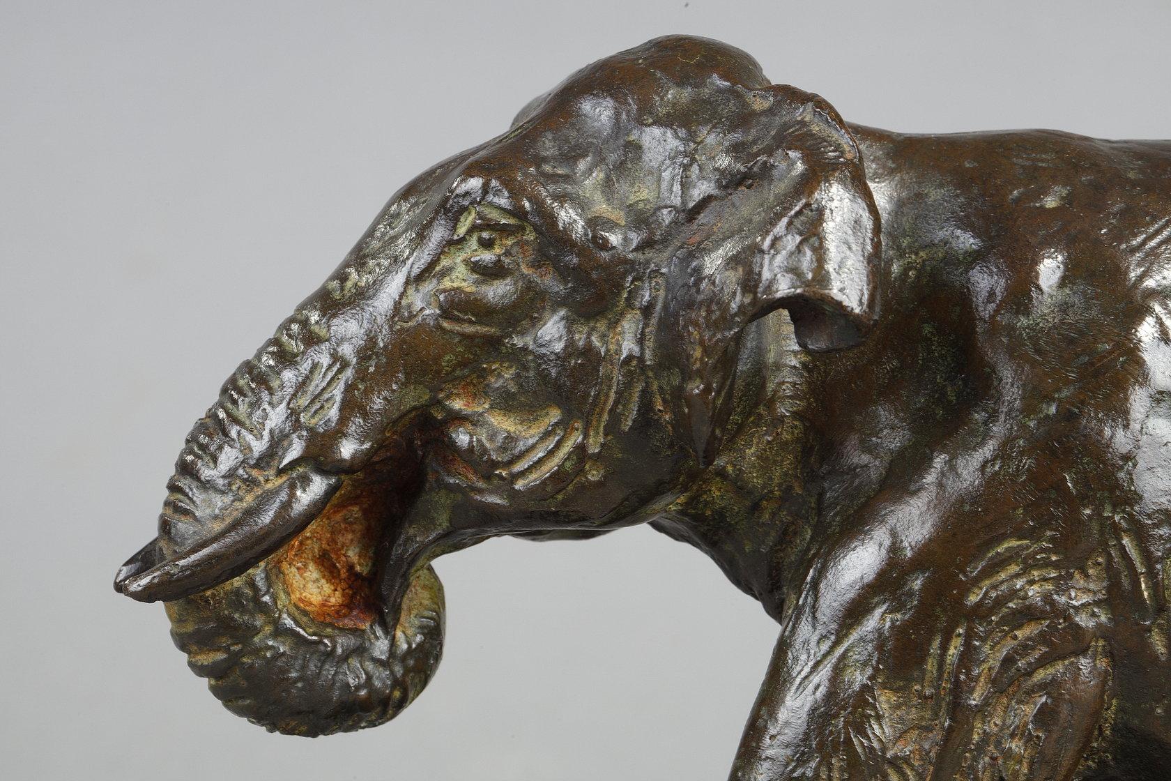 Elephant running with coiled trunk For Sale 3