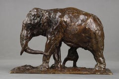 Mahout washing his elephant