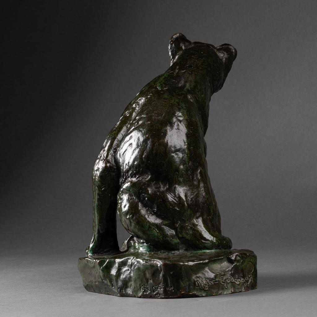 French Roger Godchaux, Lionne Aux Aguets, Bronze, Fonte Susse, Vers 1930