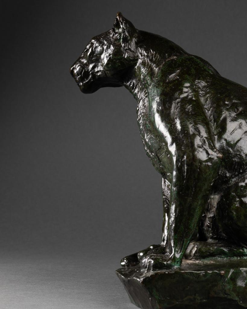 Roger Godchaux, Lionne Aux Aguets, Bronze, Fonte Susse, Vers 1930 In Good Condition In SAINT-OUEN-SUR-SEINE, FR