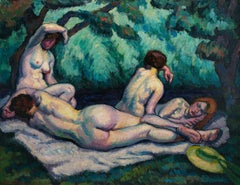 Bathers, Öl auf Leinwand, 1914