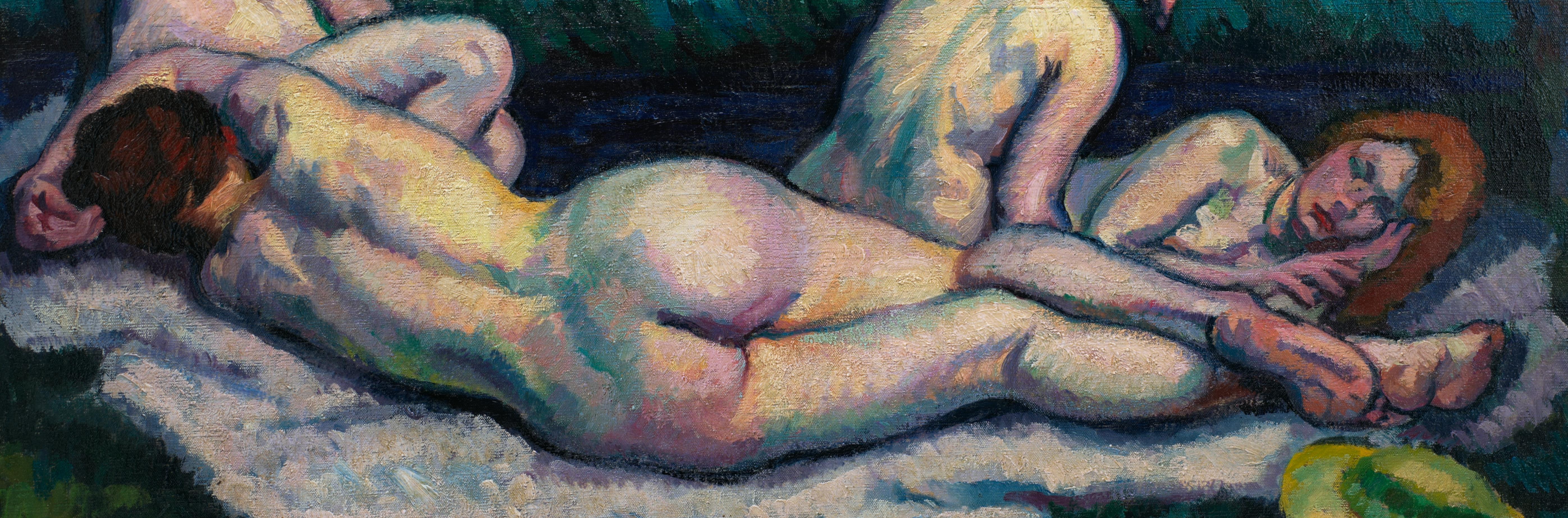Olio su tela di Roger Grillon (1881-1938), Francia, 1914. 