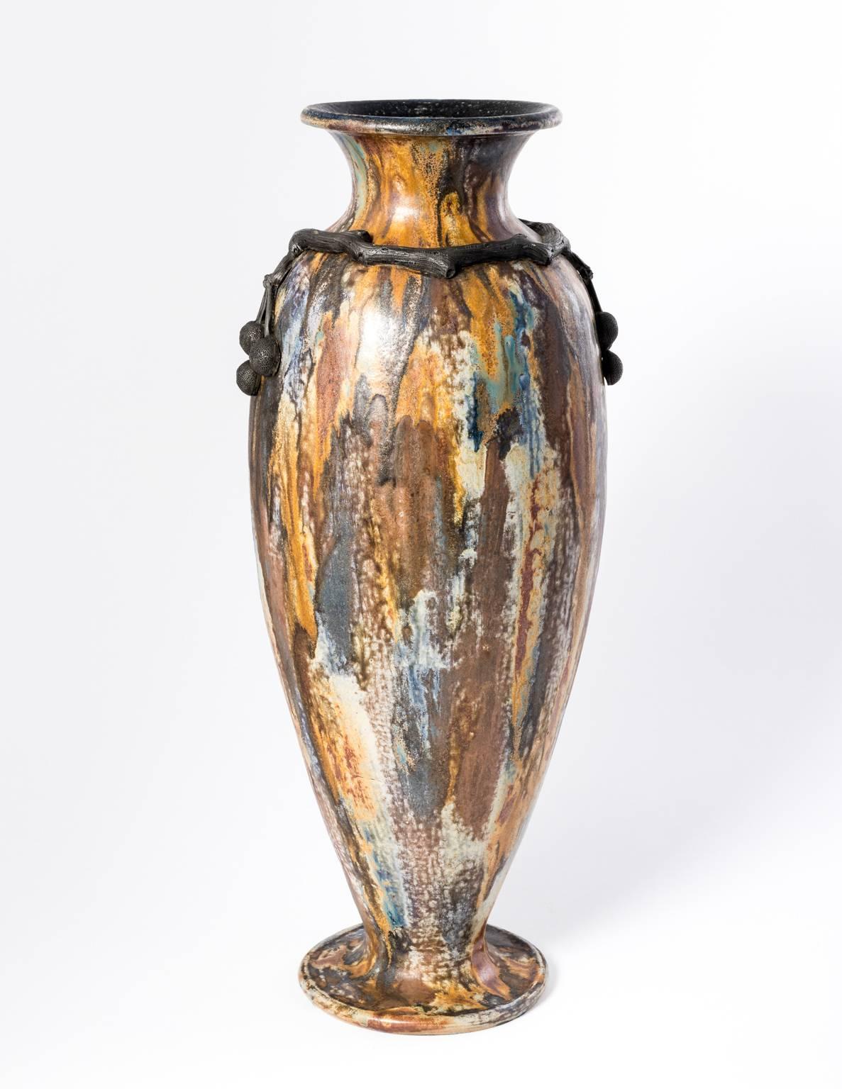 Roger Guerin Art Nouveau Belgium Vase, circa 1890 For Sale 2