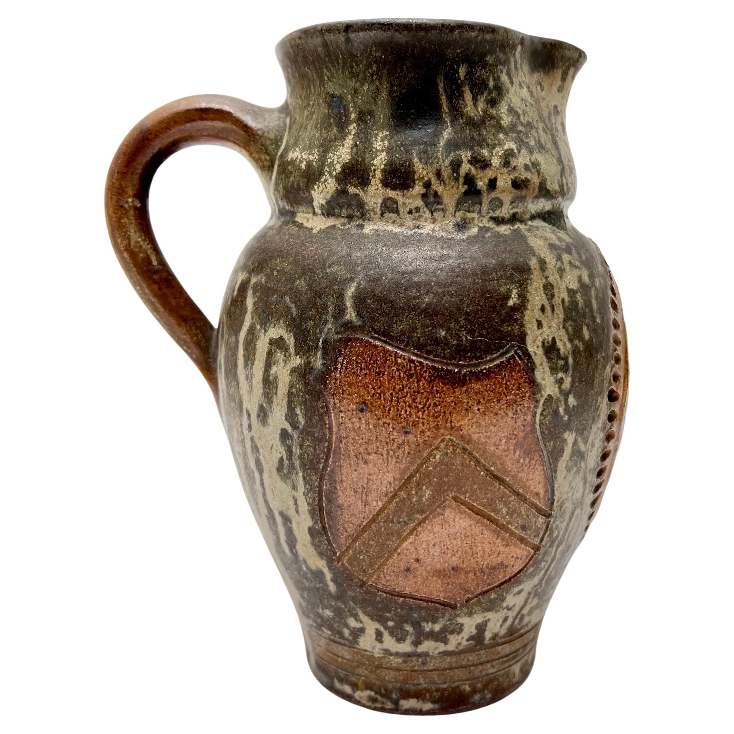 Ceramic Roger Guerin Pitcher and Vase For Sale