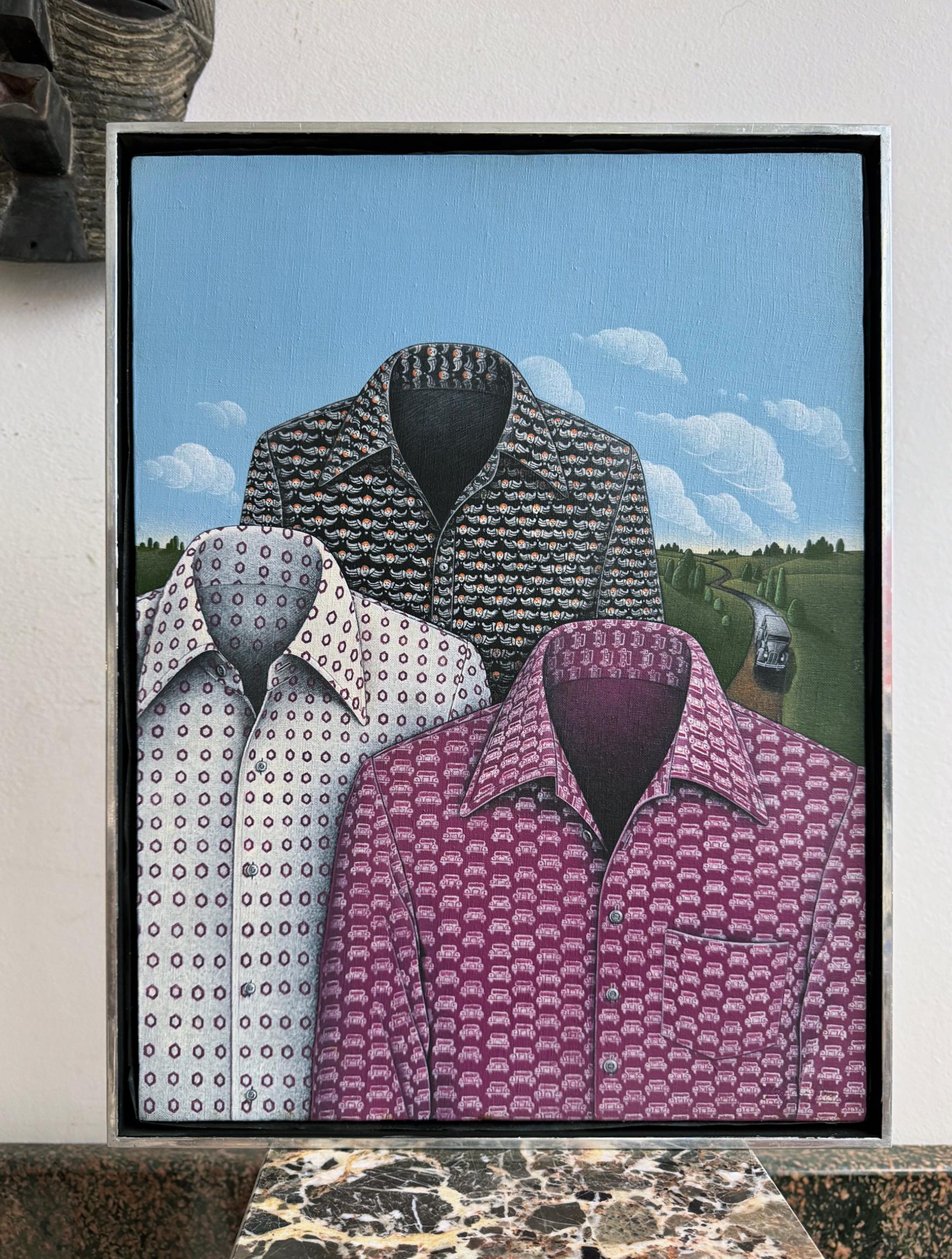 Surreal Men's Shirts Against and Magritte Sky -  Men's Fashion For Sale 5