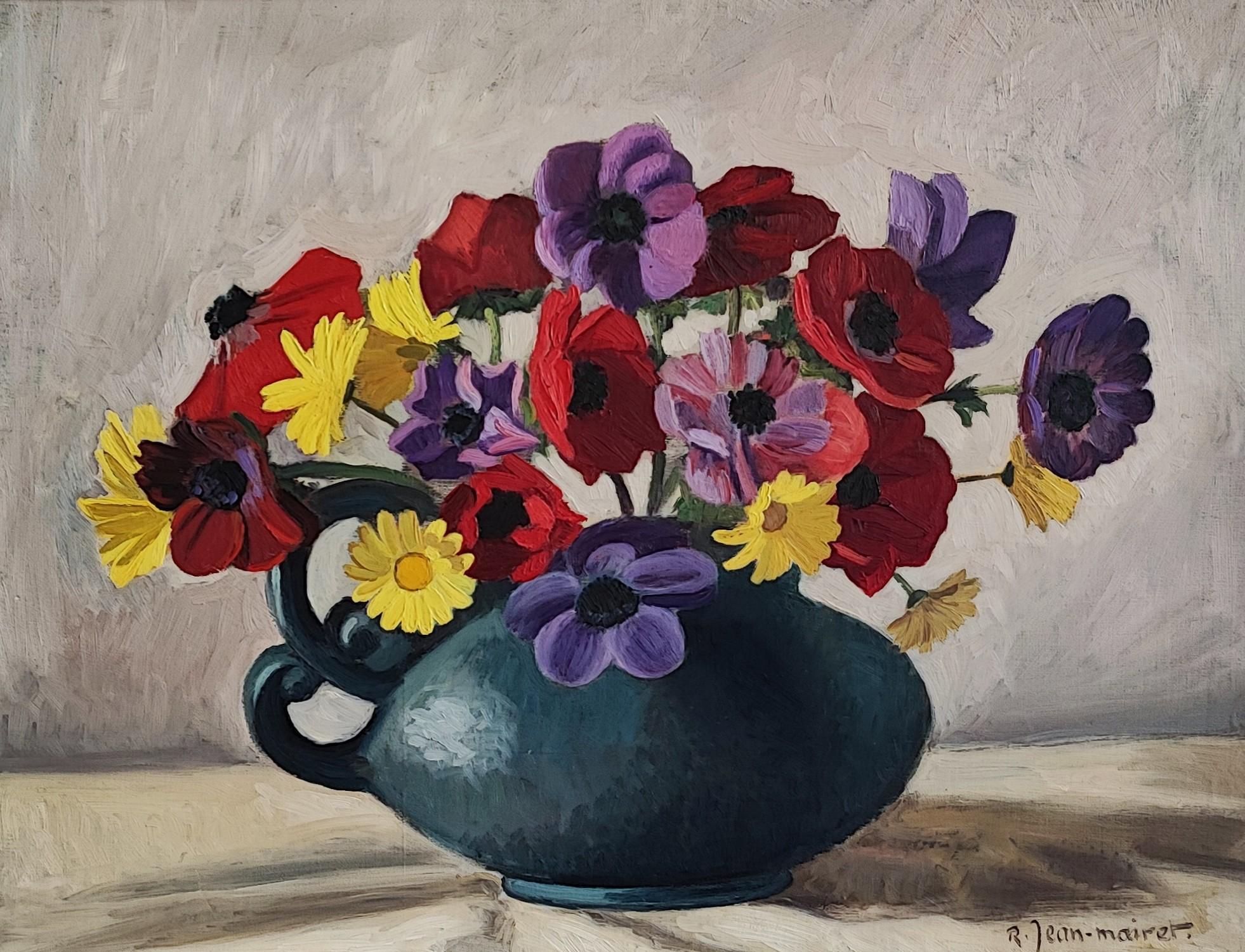 Roger Henri Jean-Mairet Still-Life Painting - Anemones