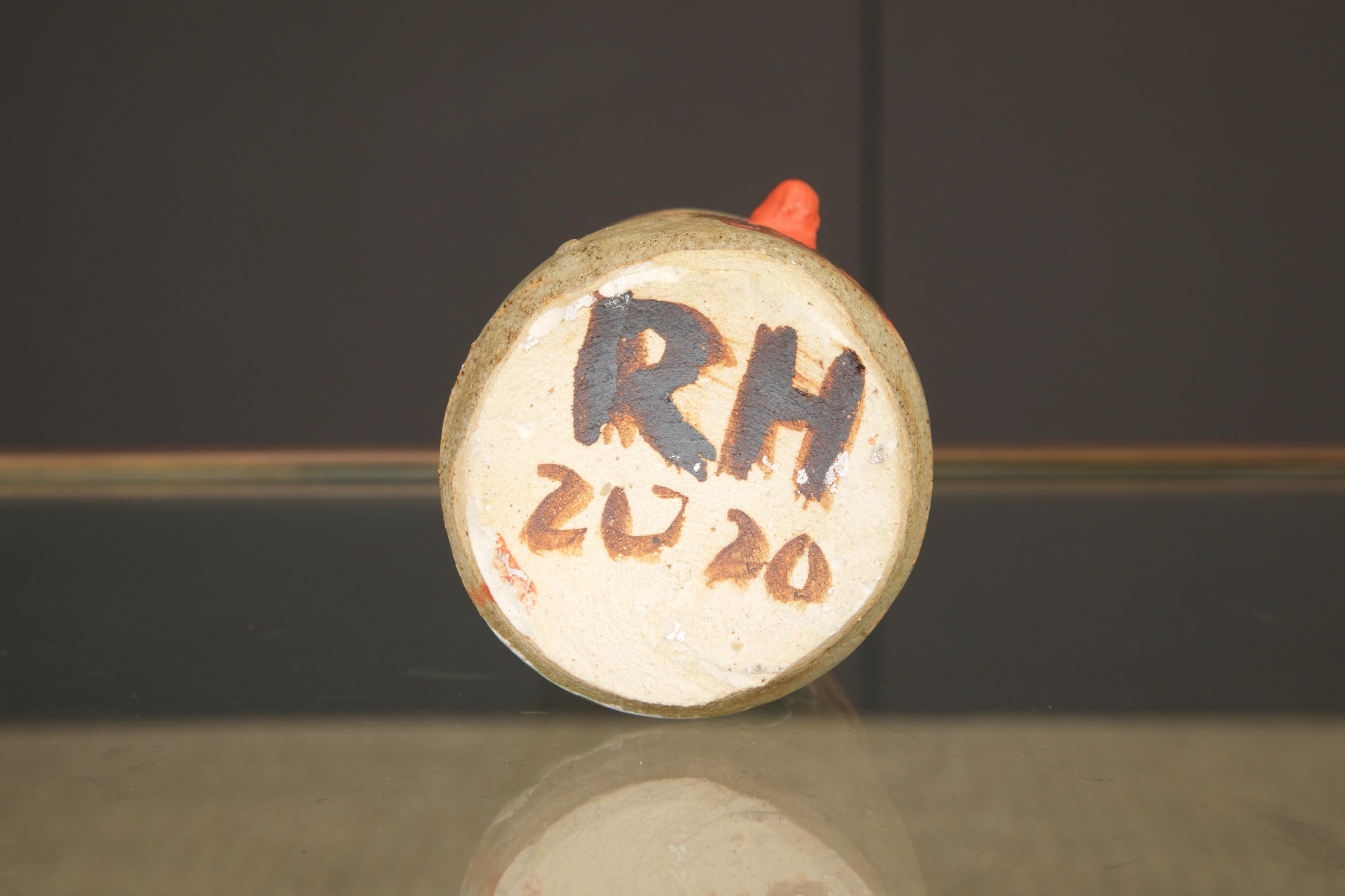 Roger Herman Ceramic Vessel, Signed and Dated 8