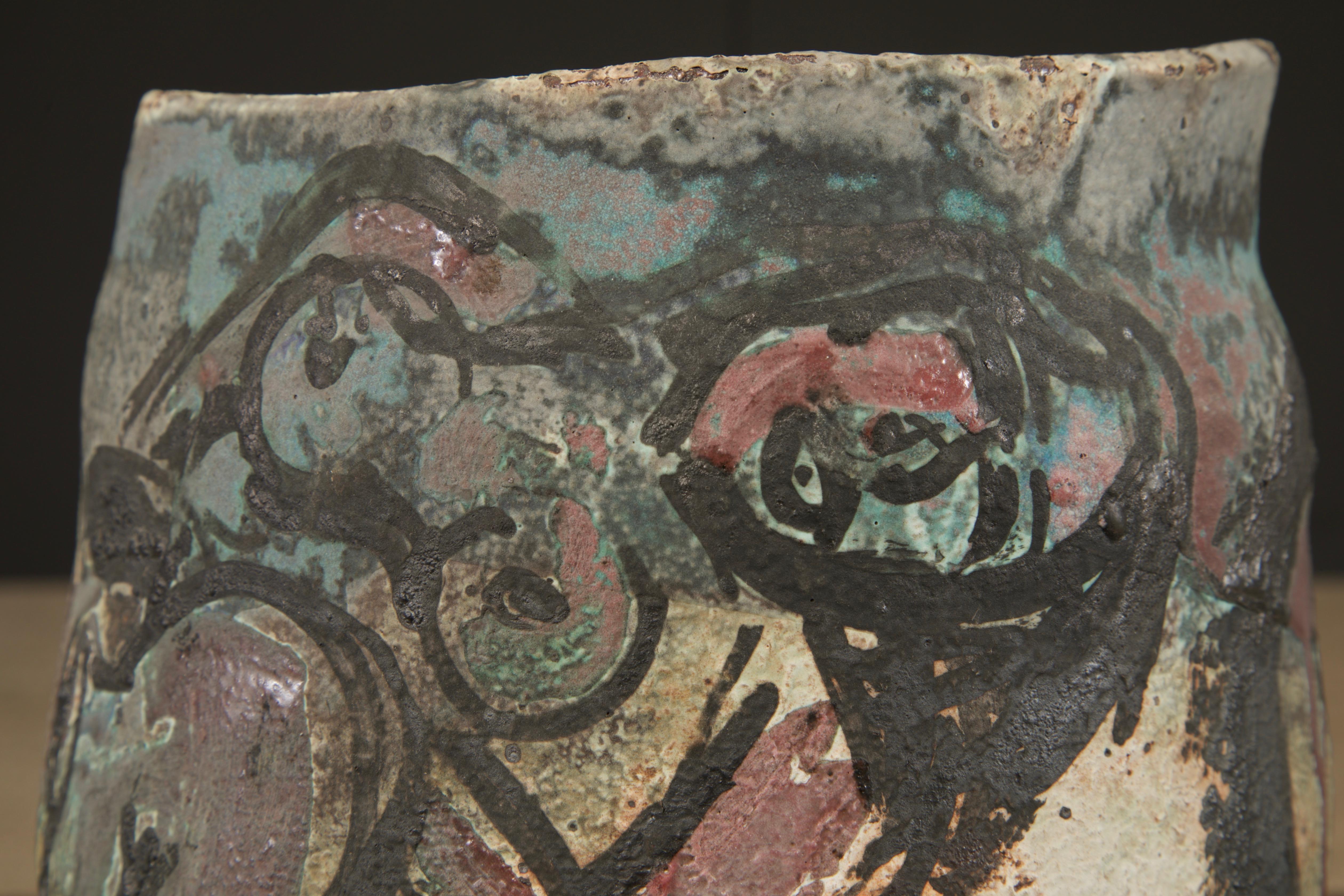 Roger Herman Vaso erotico in ceramica con bordo decostruito, firmato e datato 97'. in vendita 6