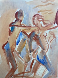 Pintura abstracta cubista francesa - Influencia de Picasso - Firmado