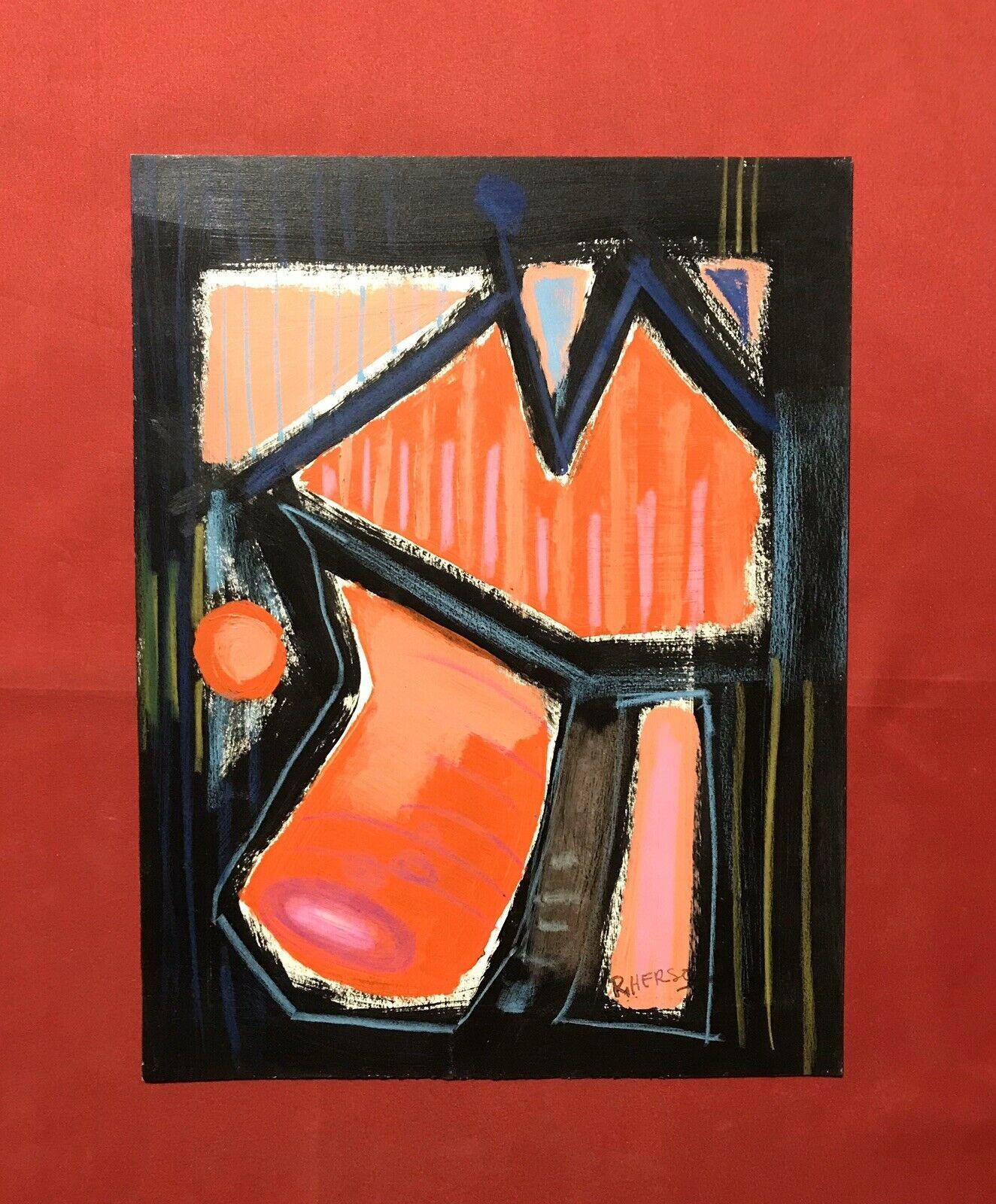 ROGER HERSON (1922-2008) SIGNED FRENCH 20thC ABSTRACT PAINTING - ROUEN PAINTER - Painting by Roger Herson