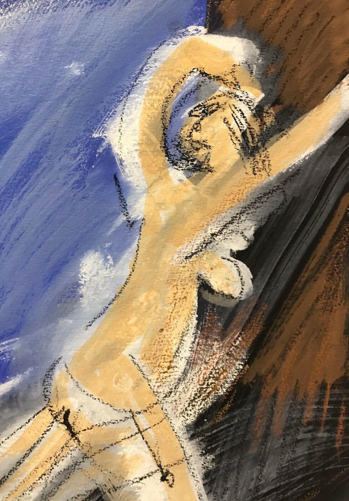 ROGER HERSON (1922-2008) DIPINTO ASTRATTO FRANCESE FIRMATO - FIGURA NUDA IN MOVIMENTO in vendita 2