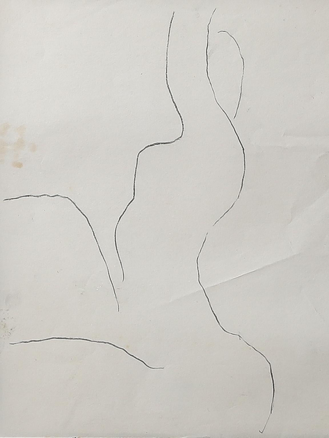 Roger Hilton, (Untitled). Charcoal and pencil on paper, circa 1970

Roger Hilton CBE (1911–1975) was a pioneer of abstract art in post-Second World War Britain. He was born in 1911 in Northwood, Middlesex, and studied at the Slade School of Fine Art