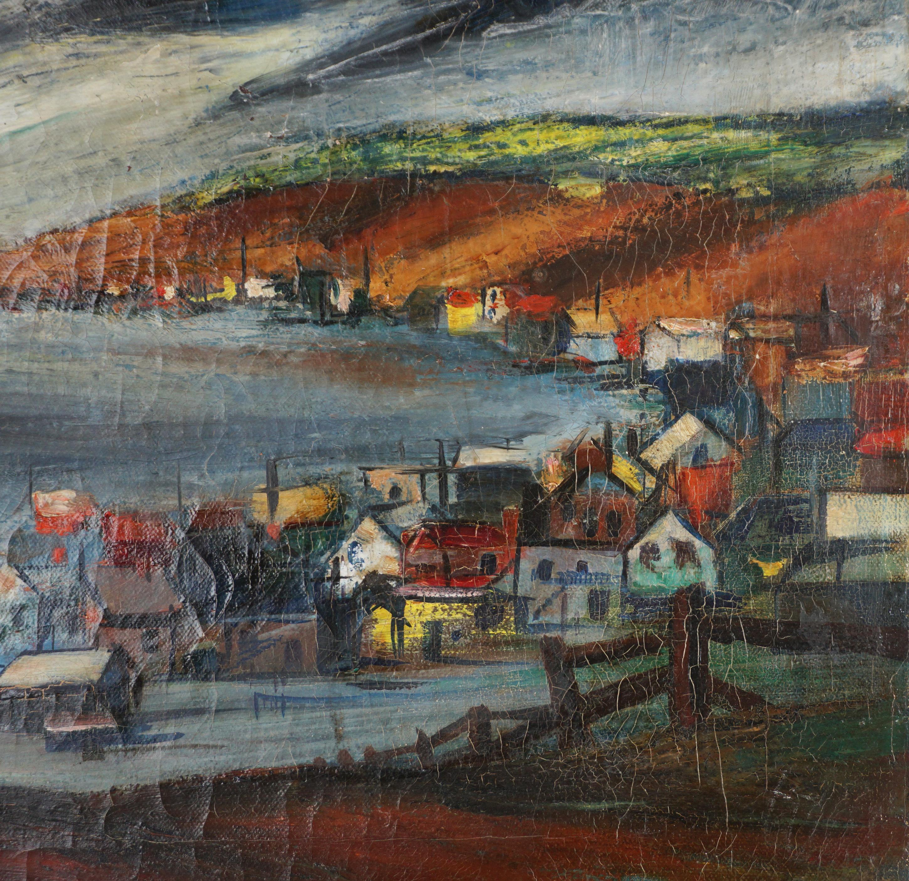 China Camp State Park Old Fishing Village - San Rafael California Original Oil - Painting by Roger Holt