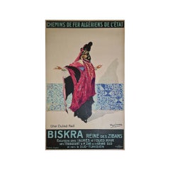 Roger Irriera's vintage travel poster for the Chemins de fer Algériens de l'État