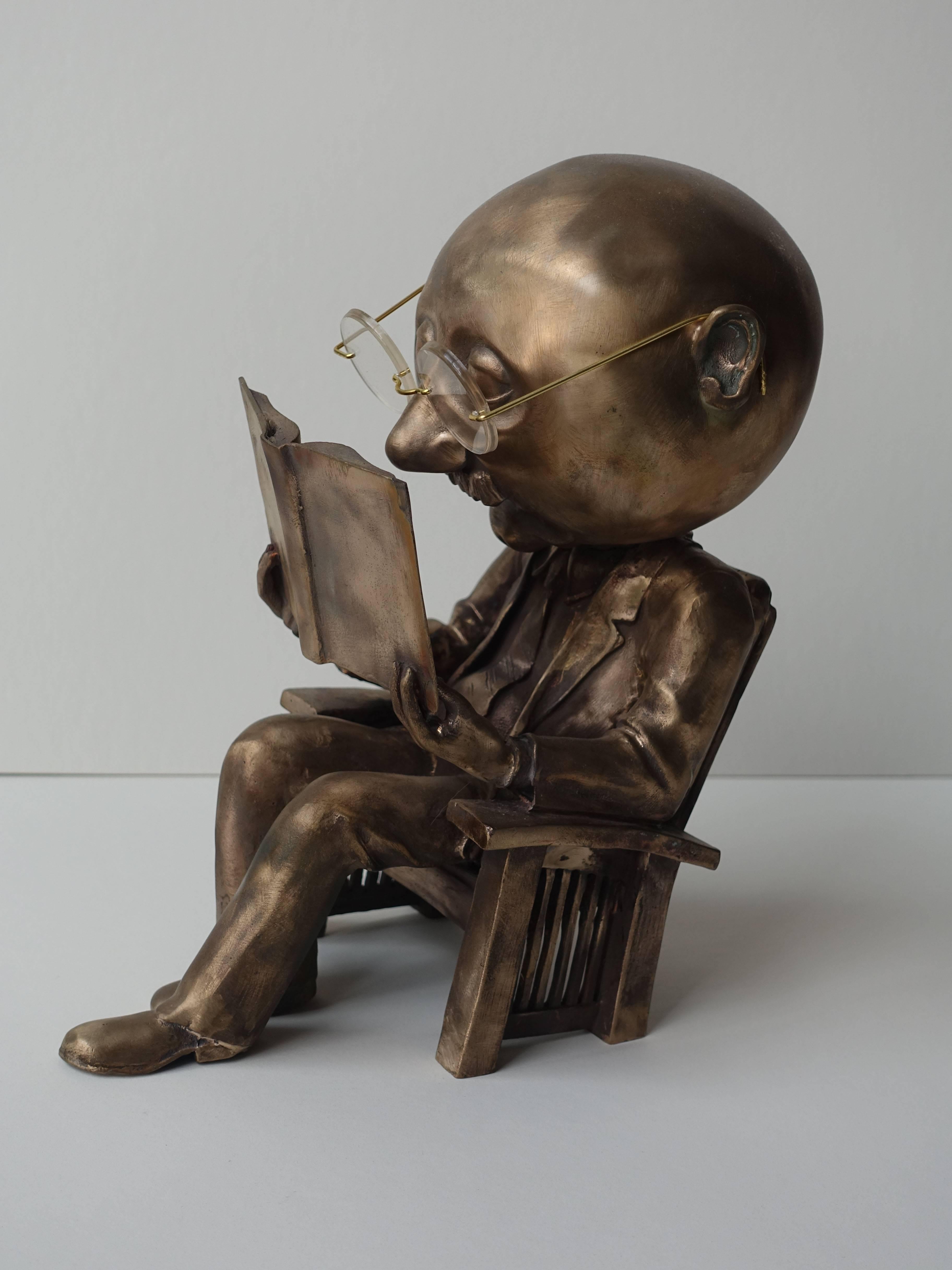 Roger Jacobson Figurative Sculpture - The Reader