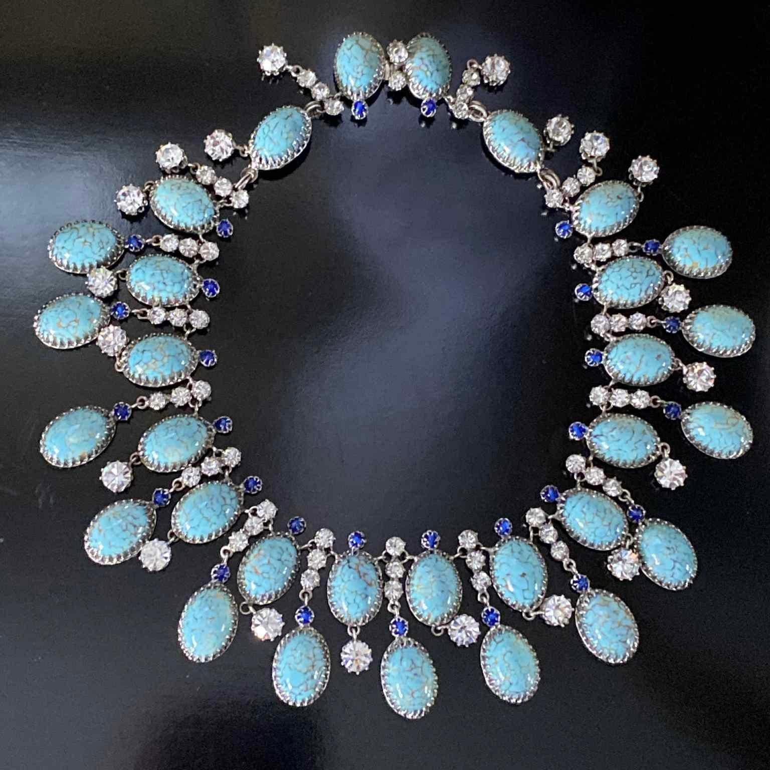 Roger Jean Pierre for Christian Dior 1950's Bib Necklace Bon état - En vente à Warminster, GB