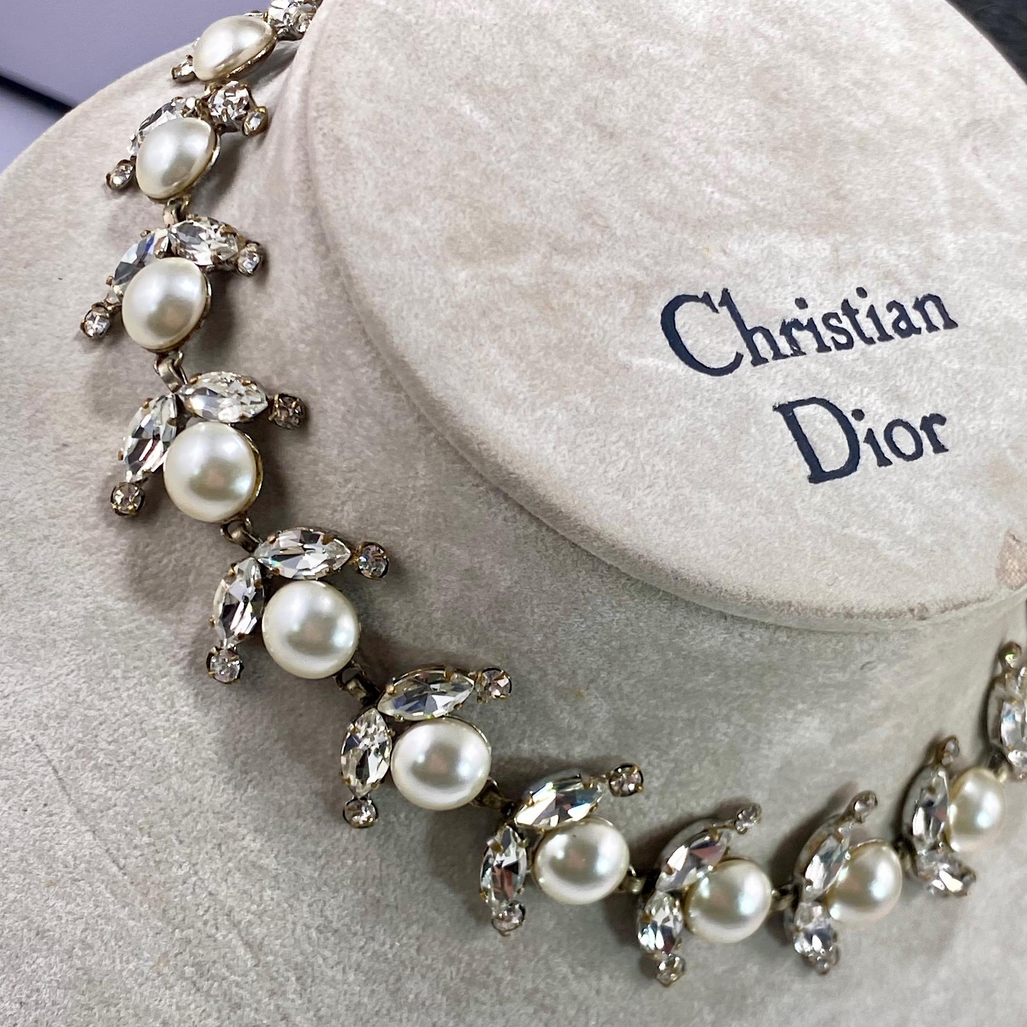 Roger Jean Pierre Collier de perles de verre et de pierres précieuses pour Christian Dior en vente 6