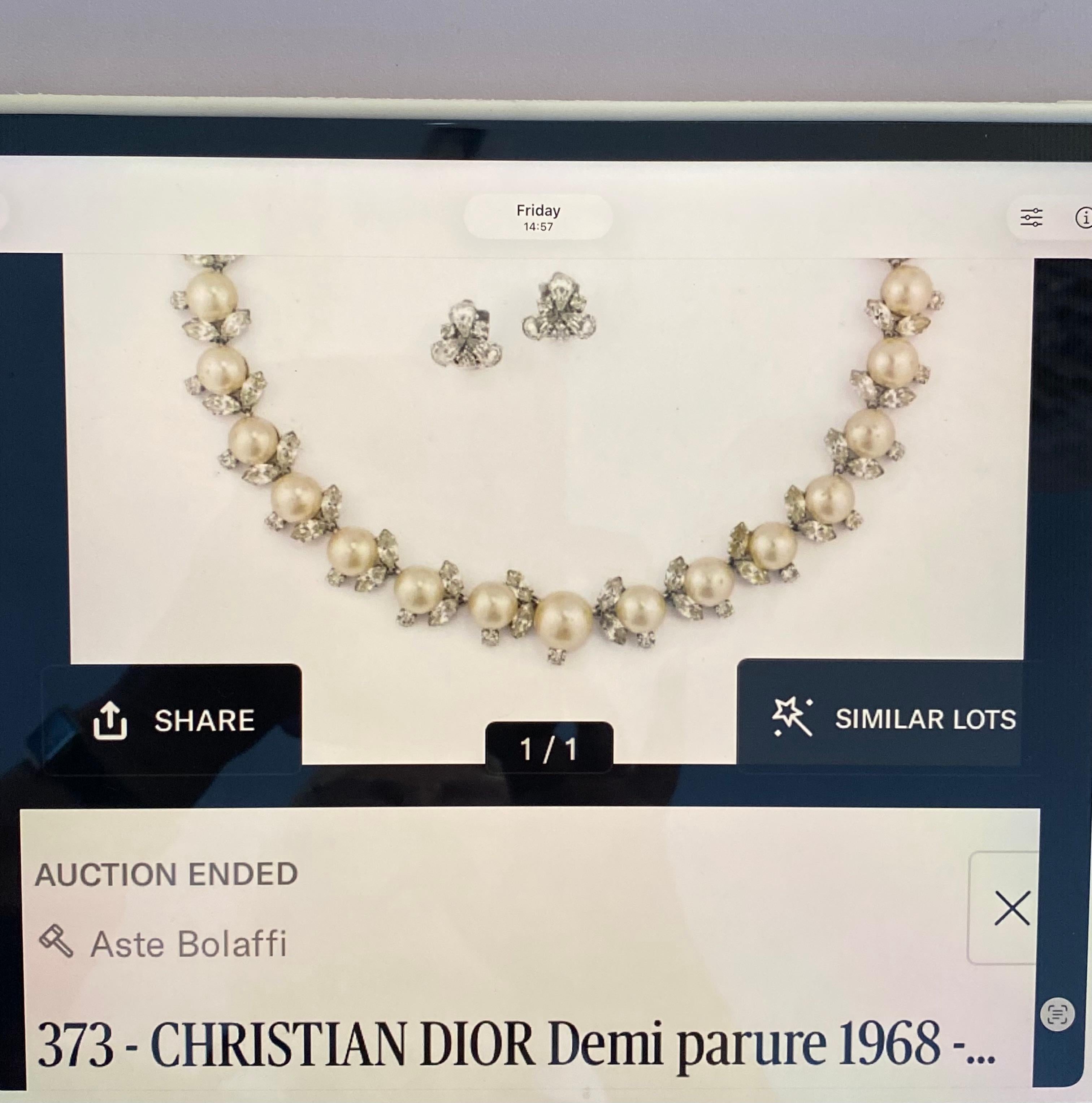Roger Jean Pierre Collier de perles de verre et de pierres précieuses pour Christian Dior en vente 10