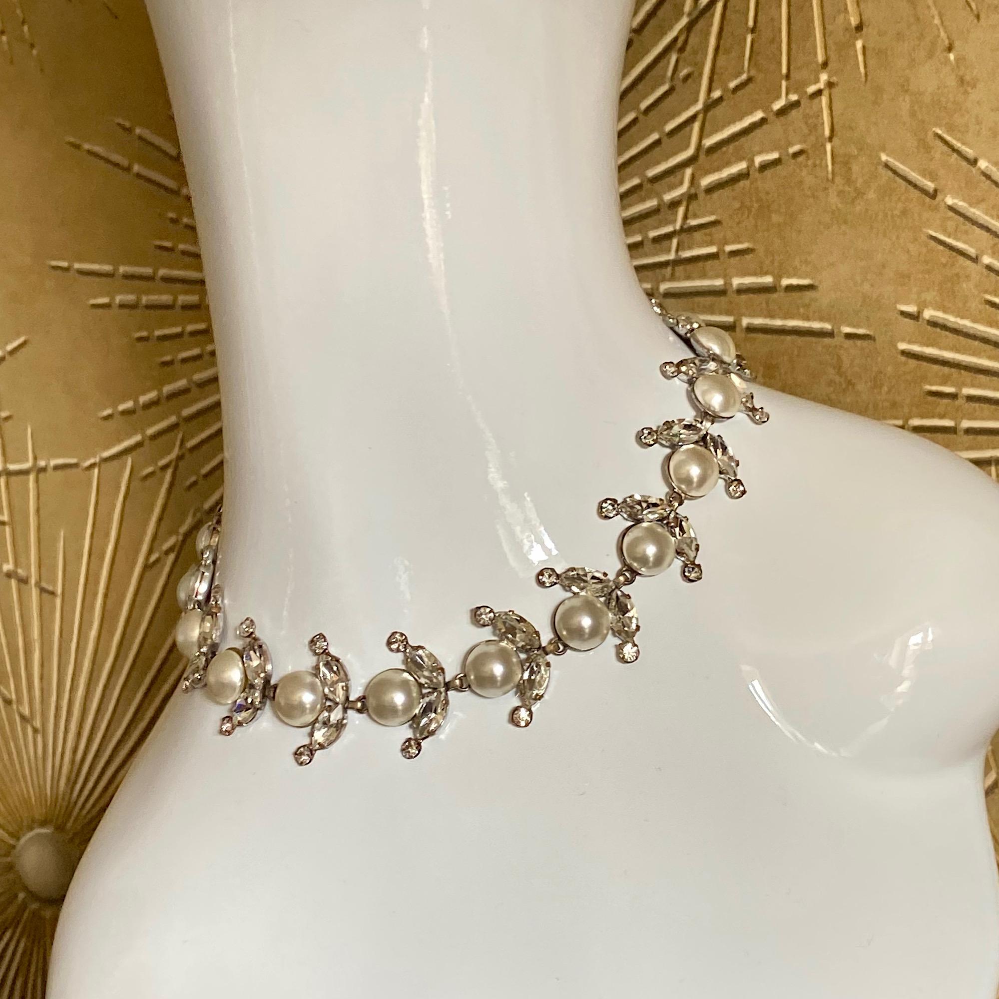 Roger Jean Pierre Collier de perles de verre et de pierres précieuses pour Christian Dior en vente 1