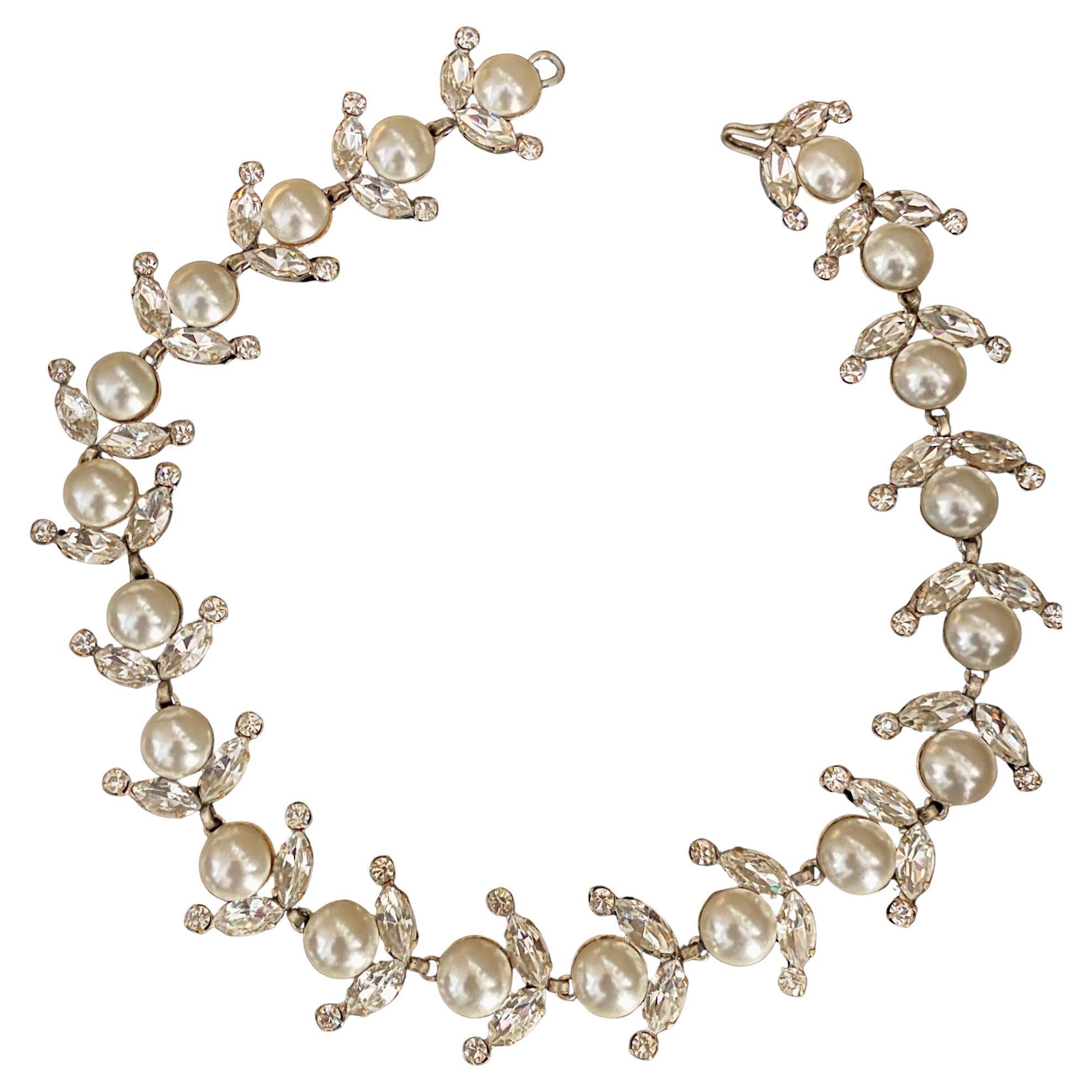 Roger Jean Pierre Collier de perles de verre et de pierres précieuses pour Christian Dior