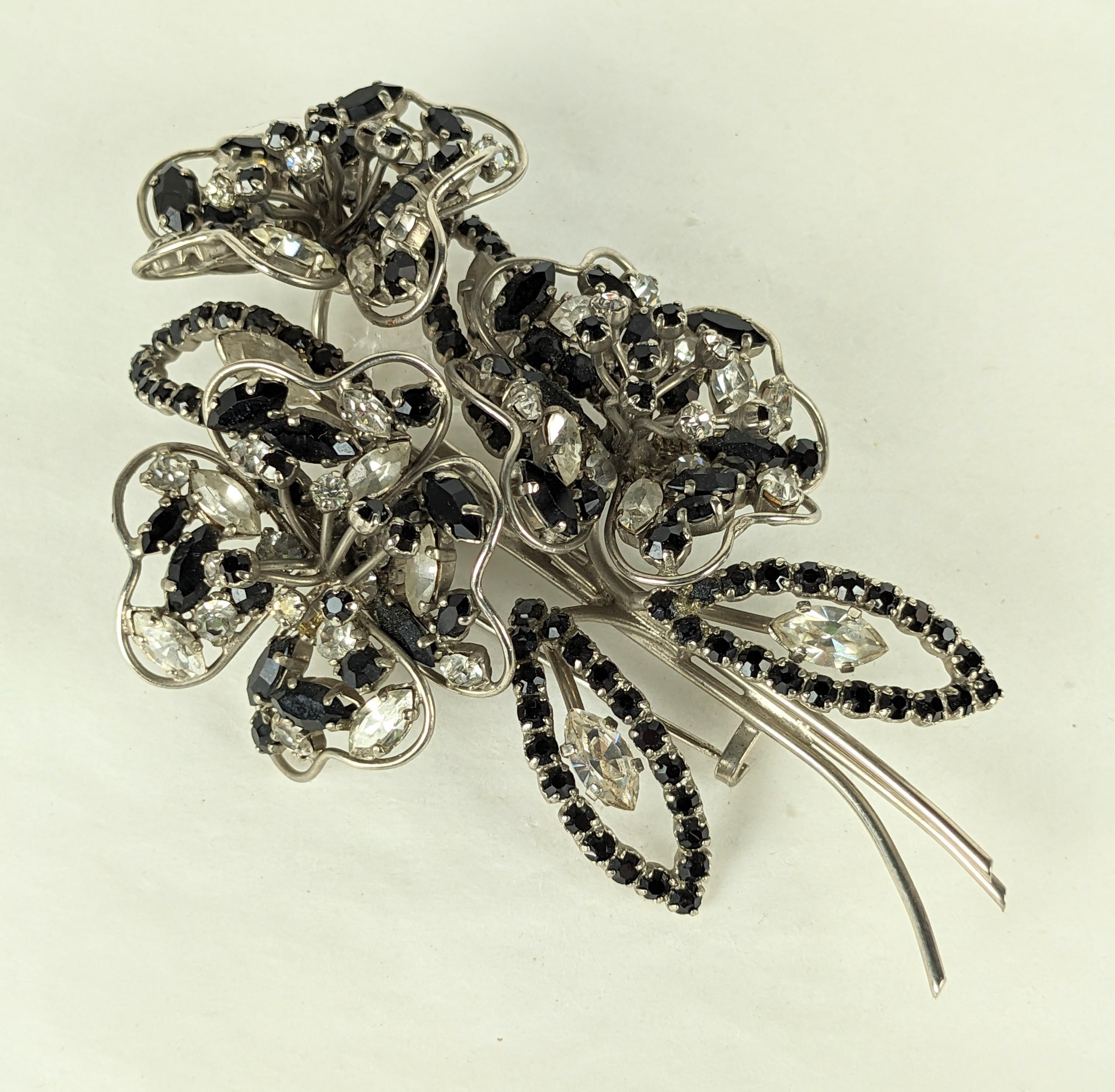 Romantic Roger Jean Pierre  Large Scale Depose Bouquet Brooch For Sale