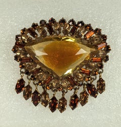 Roger Jean Pierre Topaz Fringed Brooch