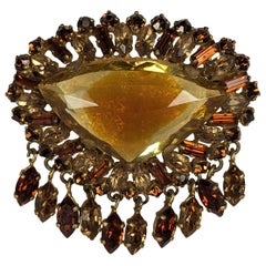Roger Jean Pierre Topaz Fringed Brooch