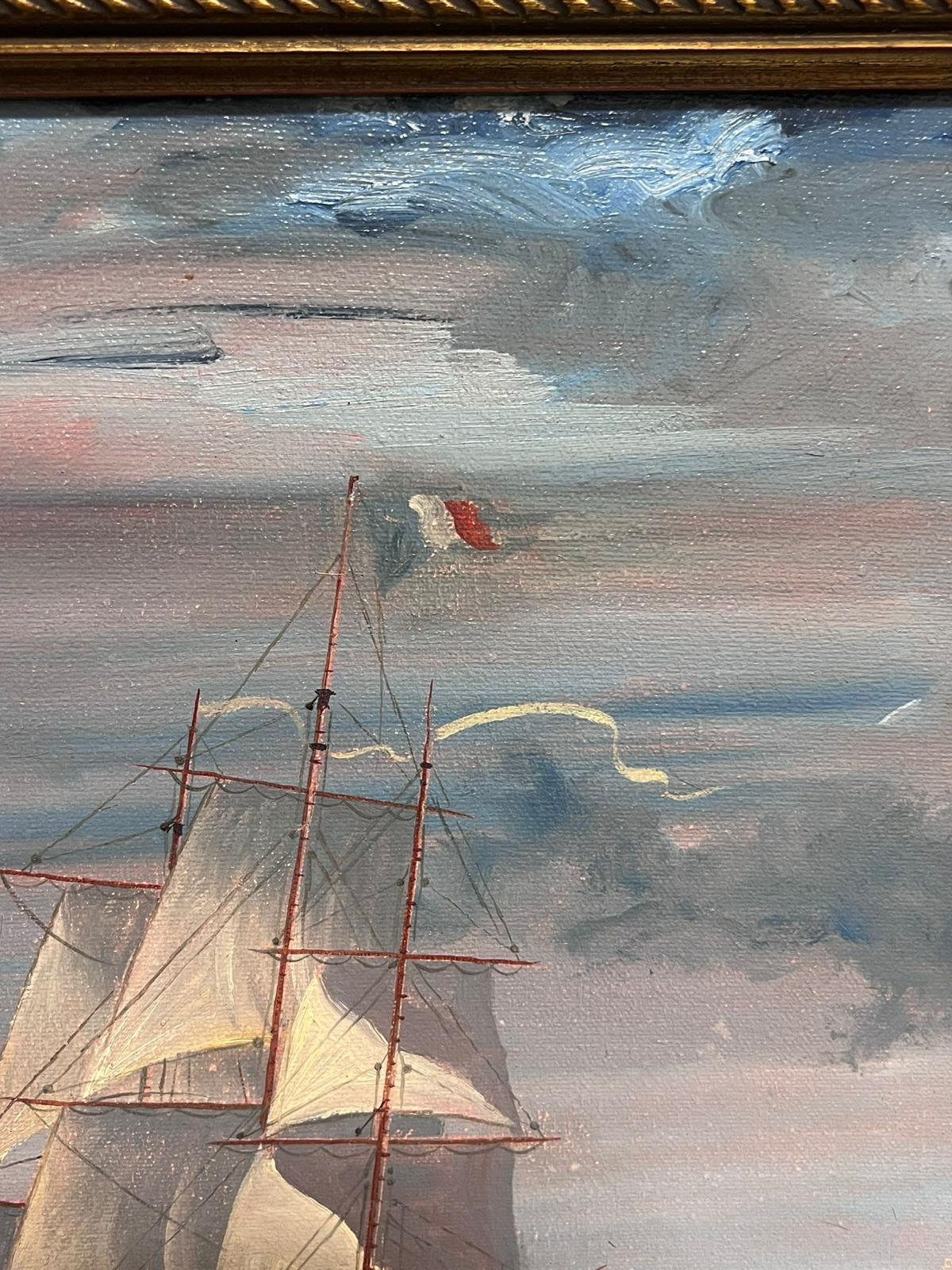 Der Einsatz der Marine auf See
von Roger John Collins (Britisches 20. Jahrhundert(
signiertes Öl auf Leinwand, gerahmt
Gerahmt: 26 x 35,5 Zoll
Leinwand: 20 x 30 Zoll
Provenienz: Privatsammlung, England
Zustand: sehr guter und gesunder Zustand und