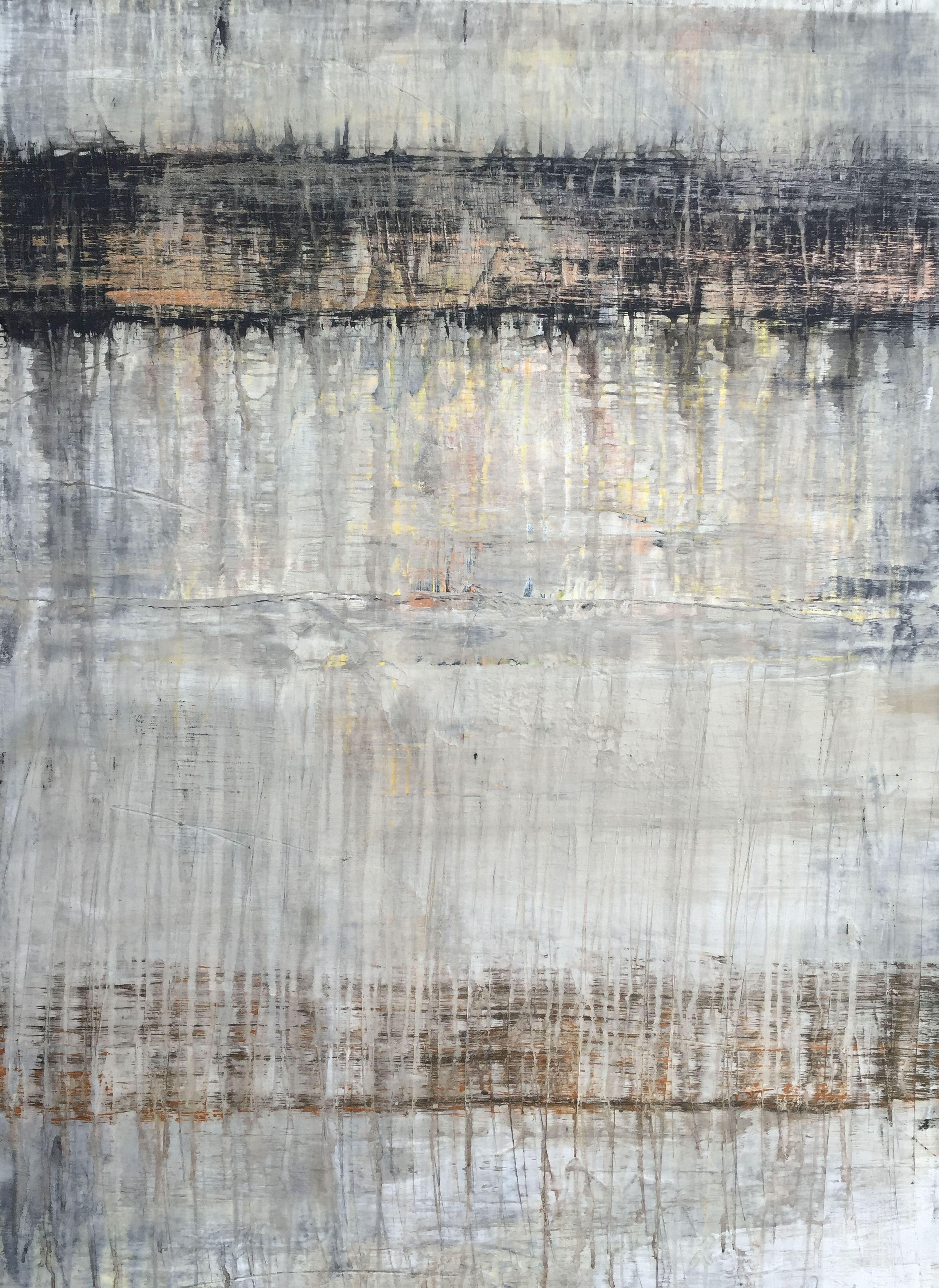 Abstract Painting de Roger König - "1091 Goteos Serie V antiguo abstracto", Pintura, Acrílico sobre lienzo