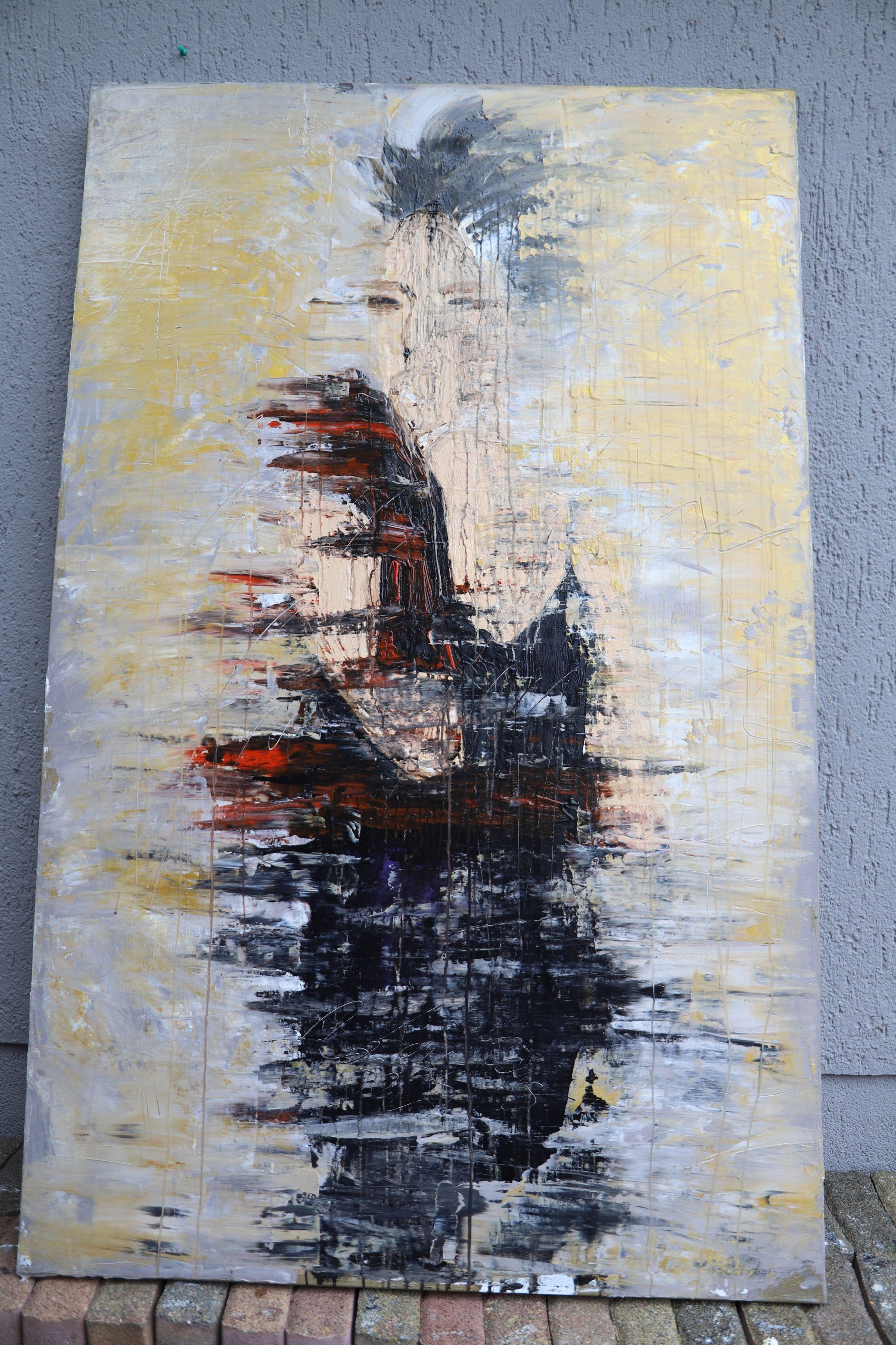 abstract gold painting