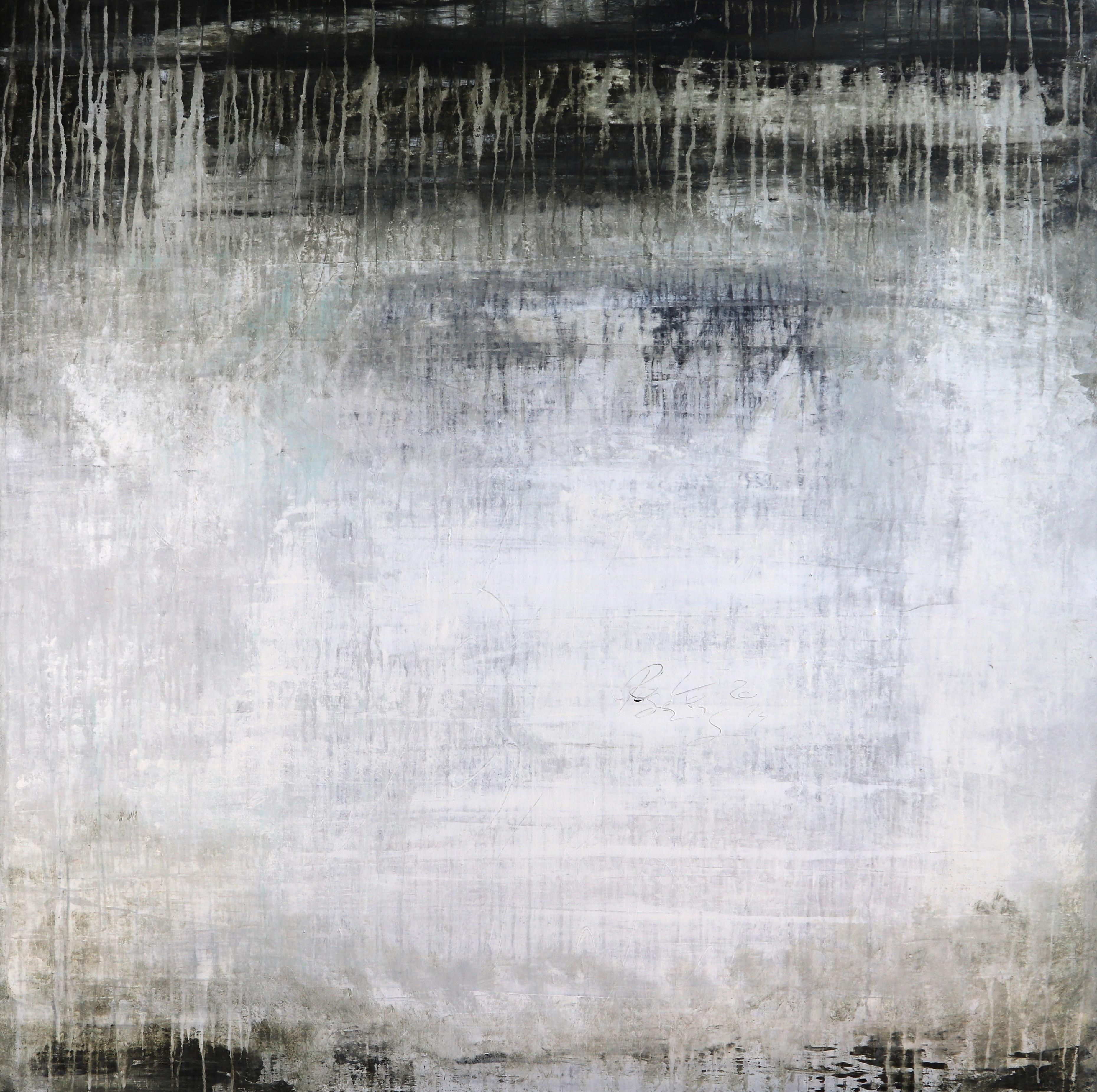 "1275 dark green exclusive" Abstract Painting, 21st Century, Acrylic and Clay