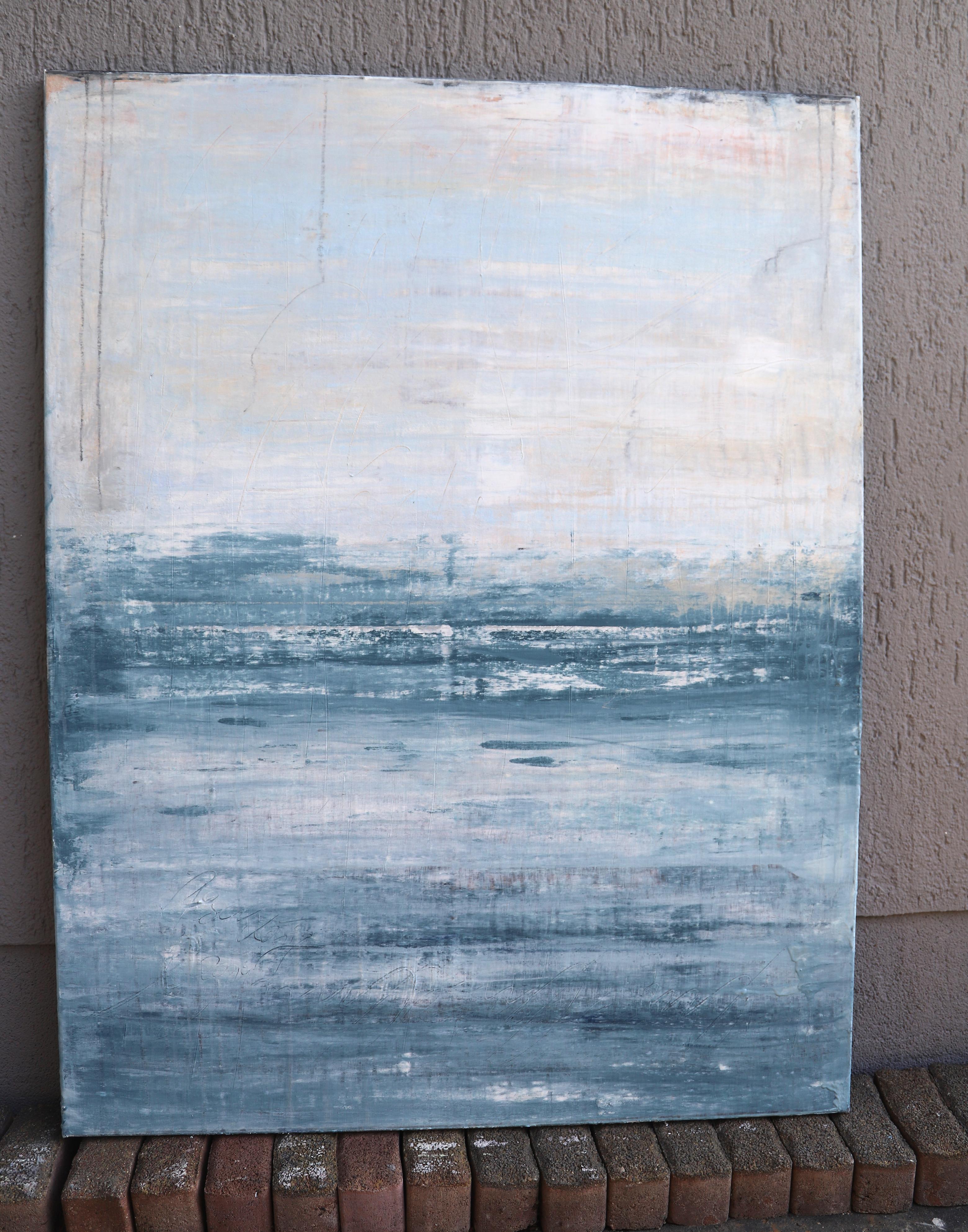 „1282 Clearwater Beach“ Abstraktes, Meereslandschaftsgemälde, 21. Jahrhundert, Acryl (Blau), Landscape Painting, von Roger König