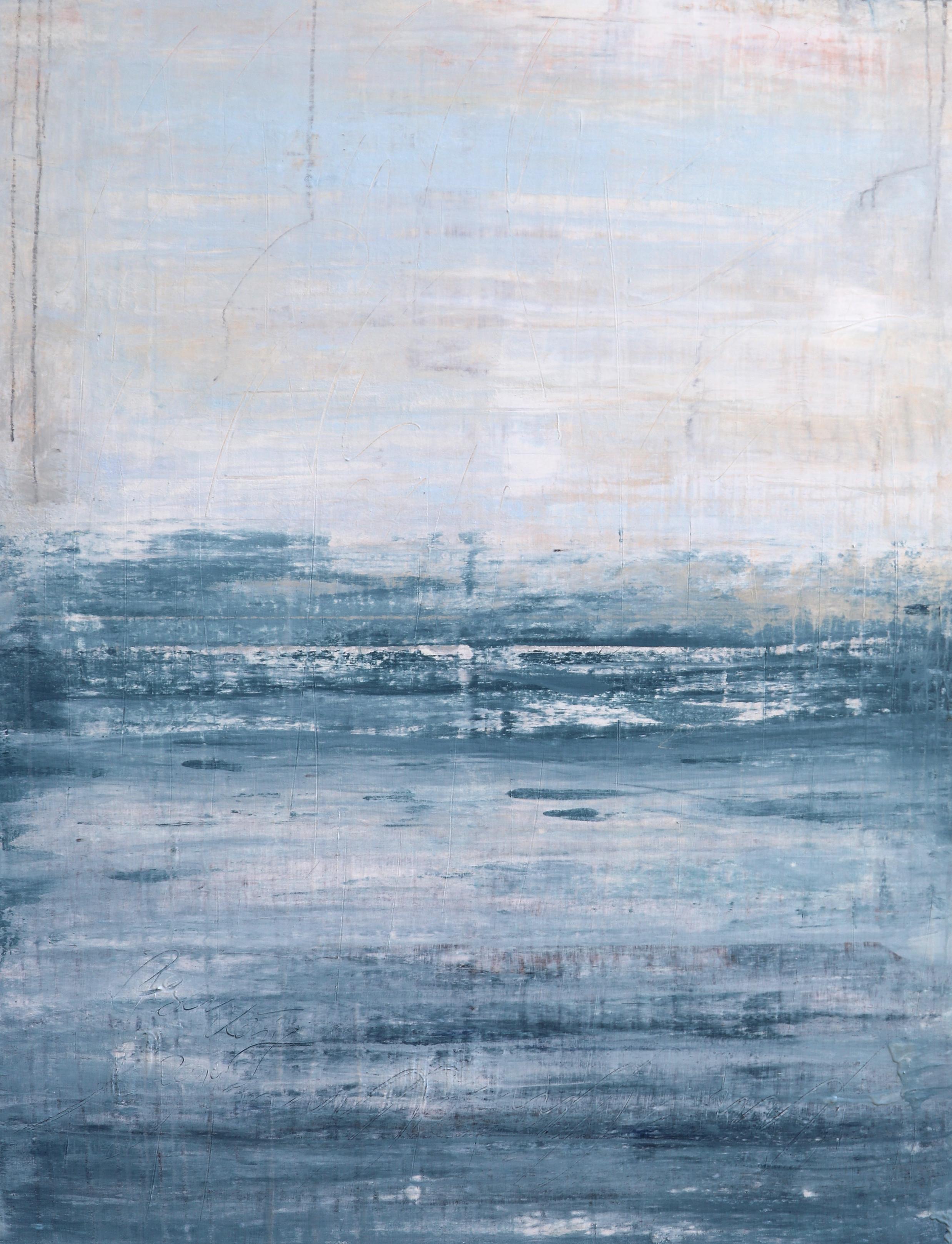 « 1282 Clearwater Beach », peinture abstraite de paysage marin, 21e siècle, acrylique