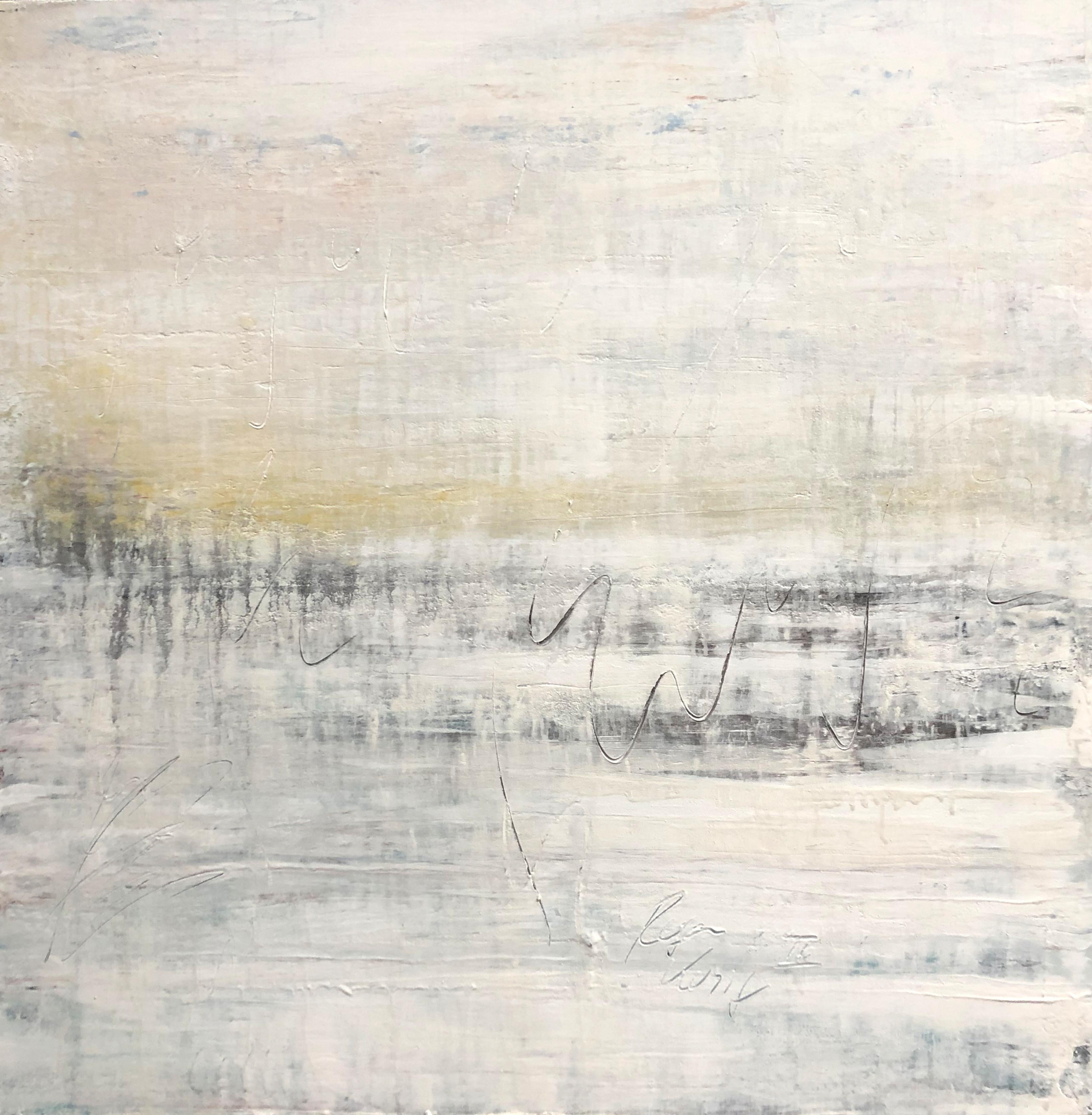 "1312 grün/graue Eleganz Teil 2" Zusammenfassung, Gemälde, 21. Jahrhundert, Acryl