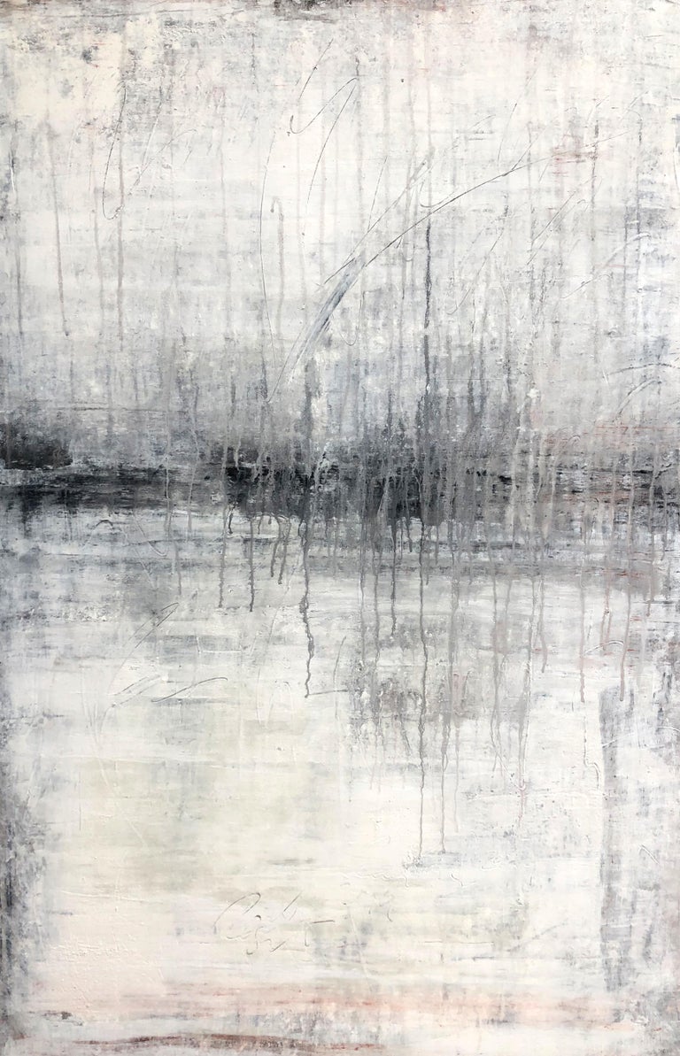 Roger König - " Antique White Wall" No.1320, Abstract, Painting, 21st