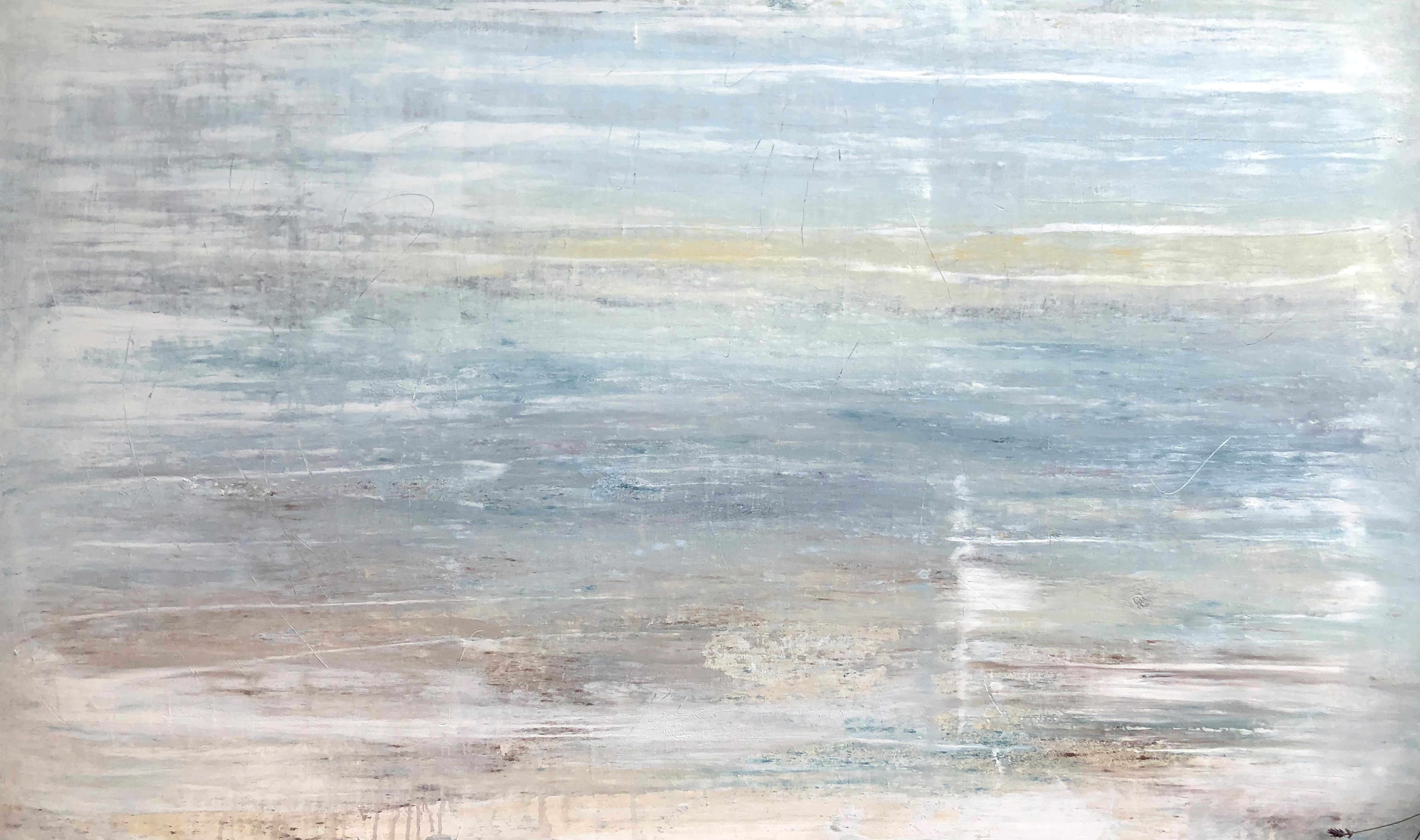 Landscape Painting de Roger König - "1395 anhelo de mar". Abstracto, Pintura de paisaje marino, Siglo XXI, Acrílico
