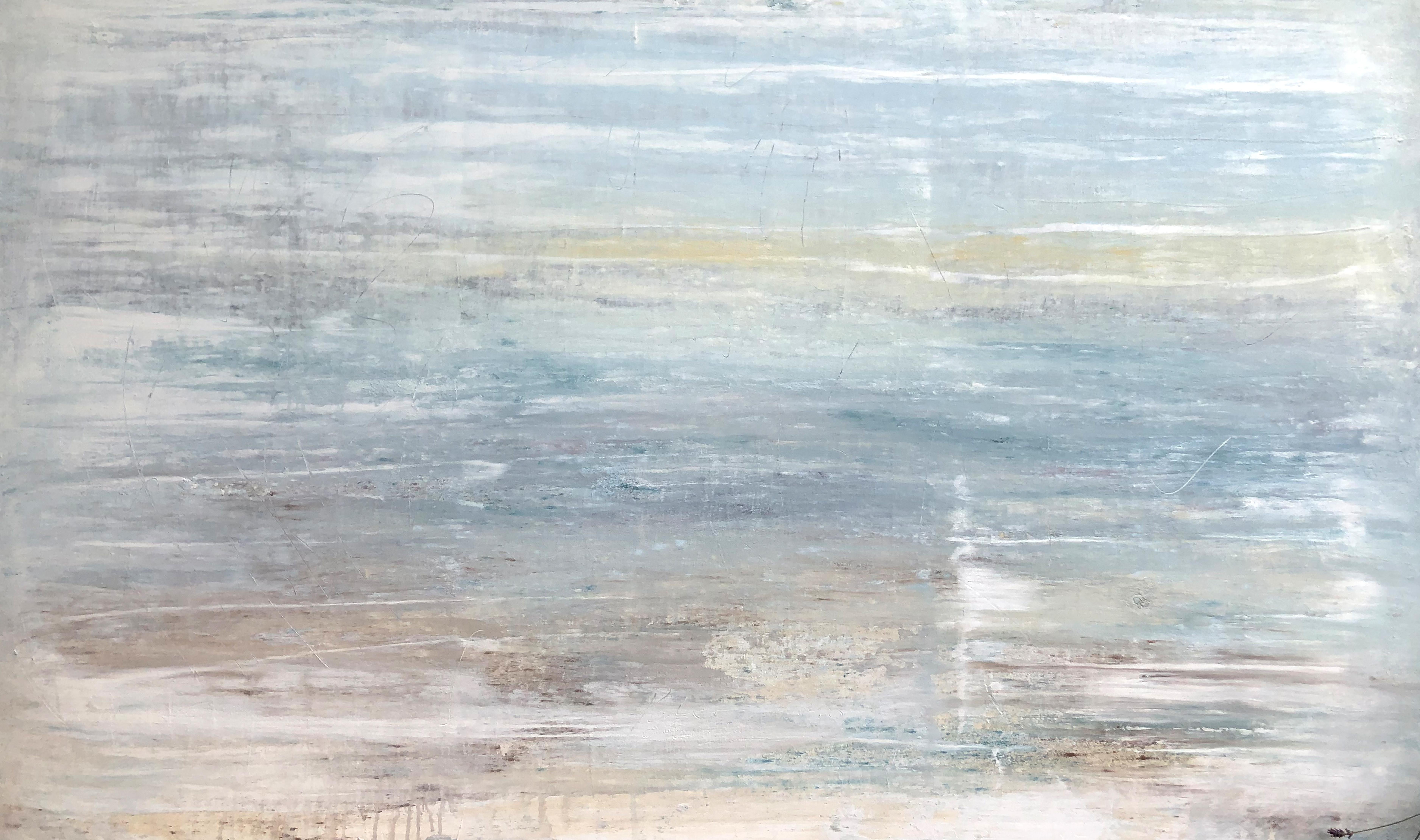 Roger König Landscape Painting - "1395 yearning for the sea." Abstract, Seascape Painting, 21st Century, Acrylic