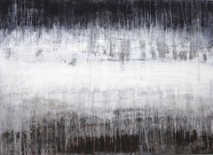 "1404 blau/weiß/braun exklusiv" Zusammenfassung,  Gemälde, 21. Jahrhundert, Acryl