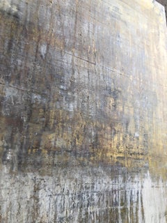 ""1406 Antikes Gold/Weiß" Abstraktes Gemälde, 21. Jahrhundert, Acryl