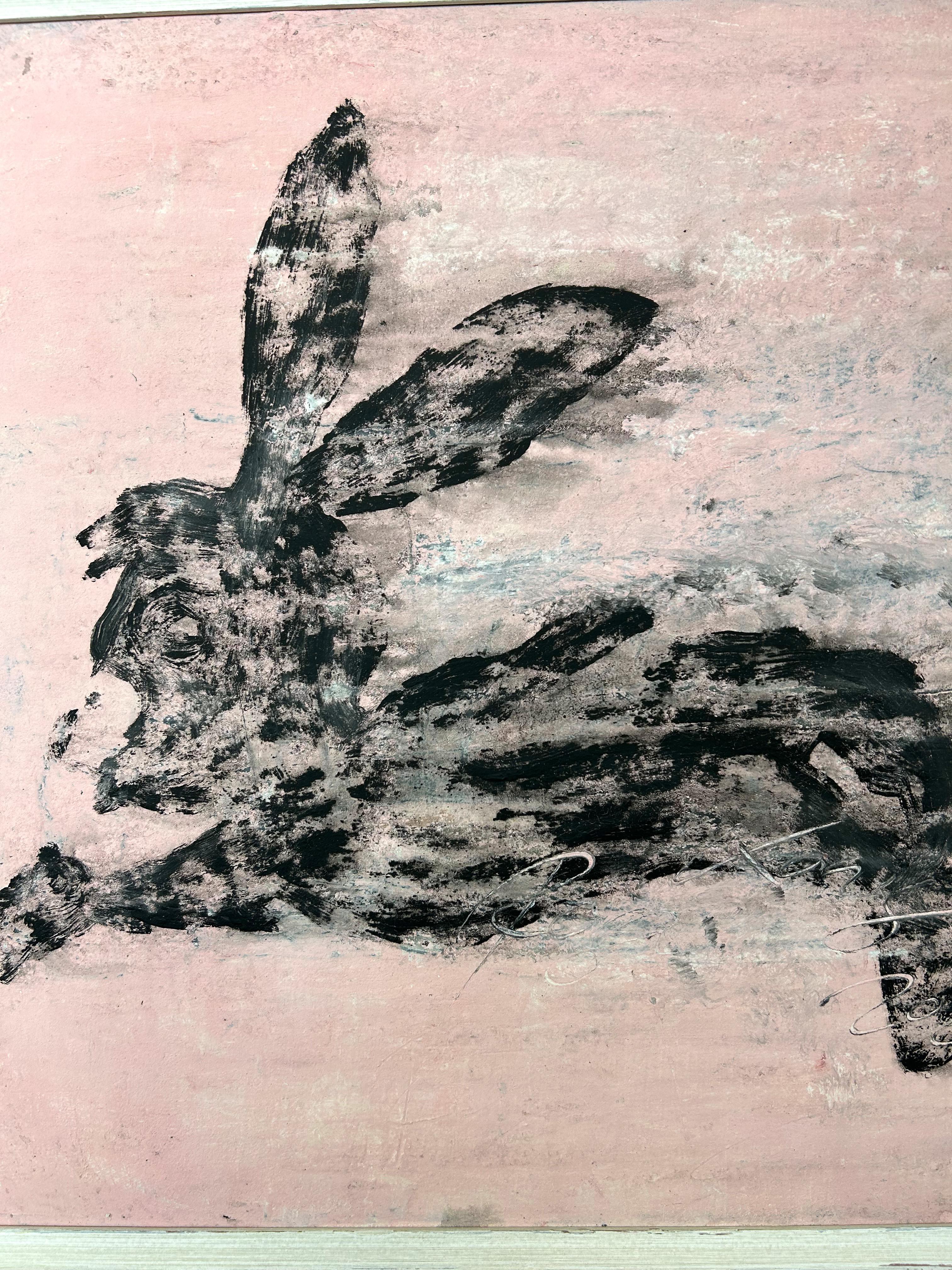 „Abstrakte Bunny-Serie“ R33WS,  Abstrakte, Tiergemälde, 21. Jahrhundert im Angebot 2
