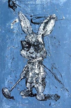 "Coniglietto astratto da golf" RK21P, Astratto, Pittura, 21° secolo, Acrilico , Fumetto