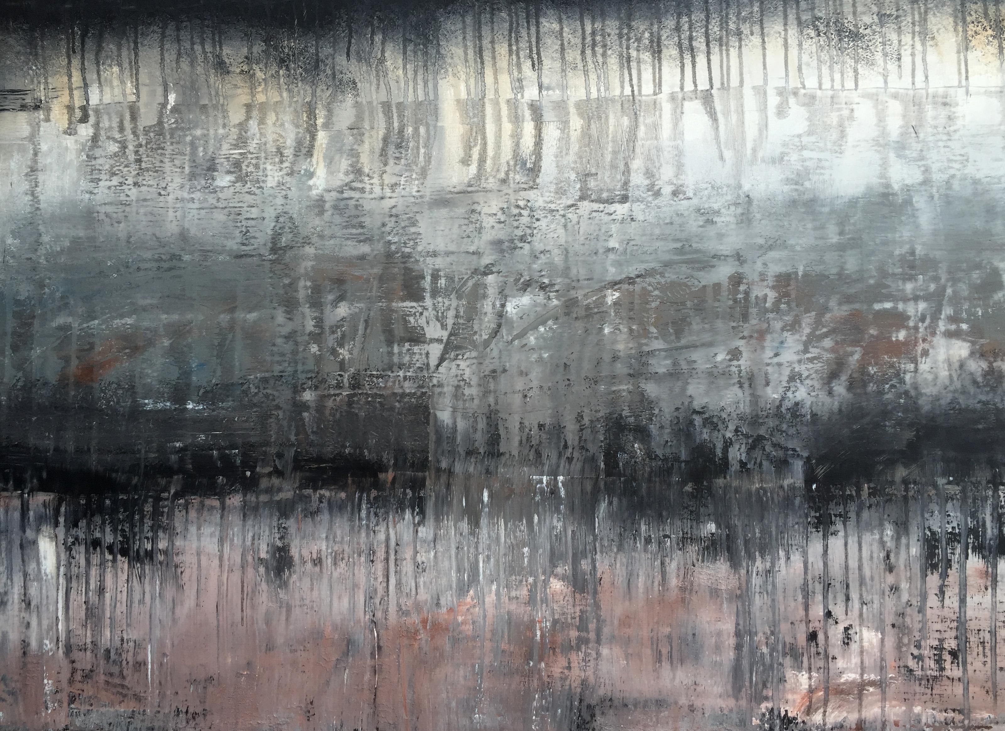 "Abstract Historic Wall No.1" - Abstract, Painting, 21st Century, Acryl and Clay