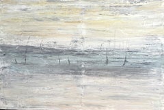 "Abstract Seascape" DE7E Landscape, Abstract Painting, 21st Century, 