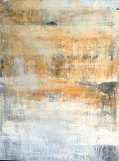 "Série abstraite - orange/gris" FK6TR, Abstrait, 21e siècle, Acrylique, Argile 