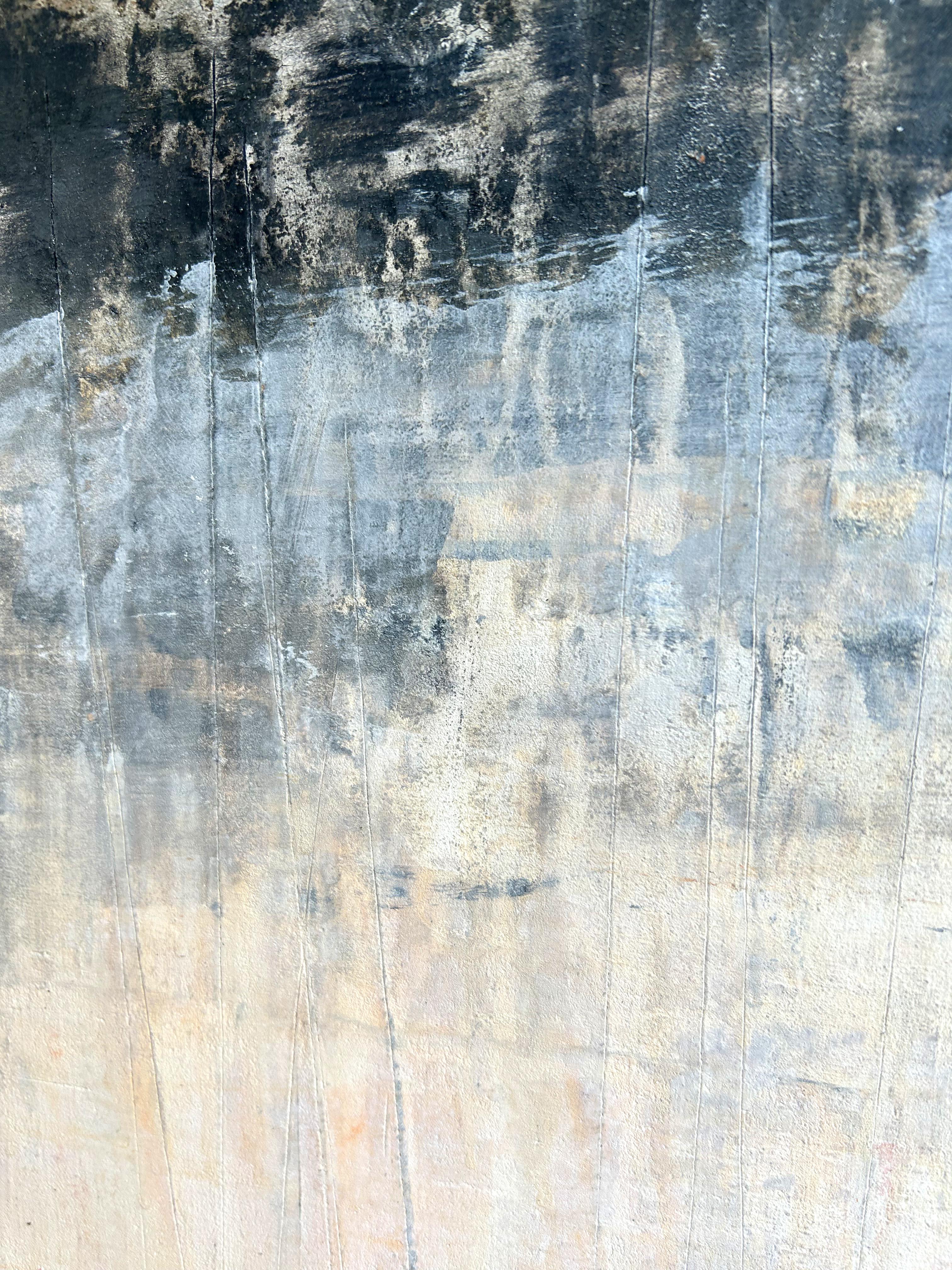 „Abstrakte Serie – orange/weiß“ RK2IR, Abstrakt, 21. Jahrhundert, Acryl, Ton  im Angebot 5