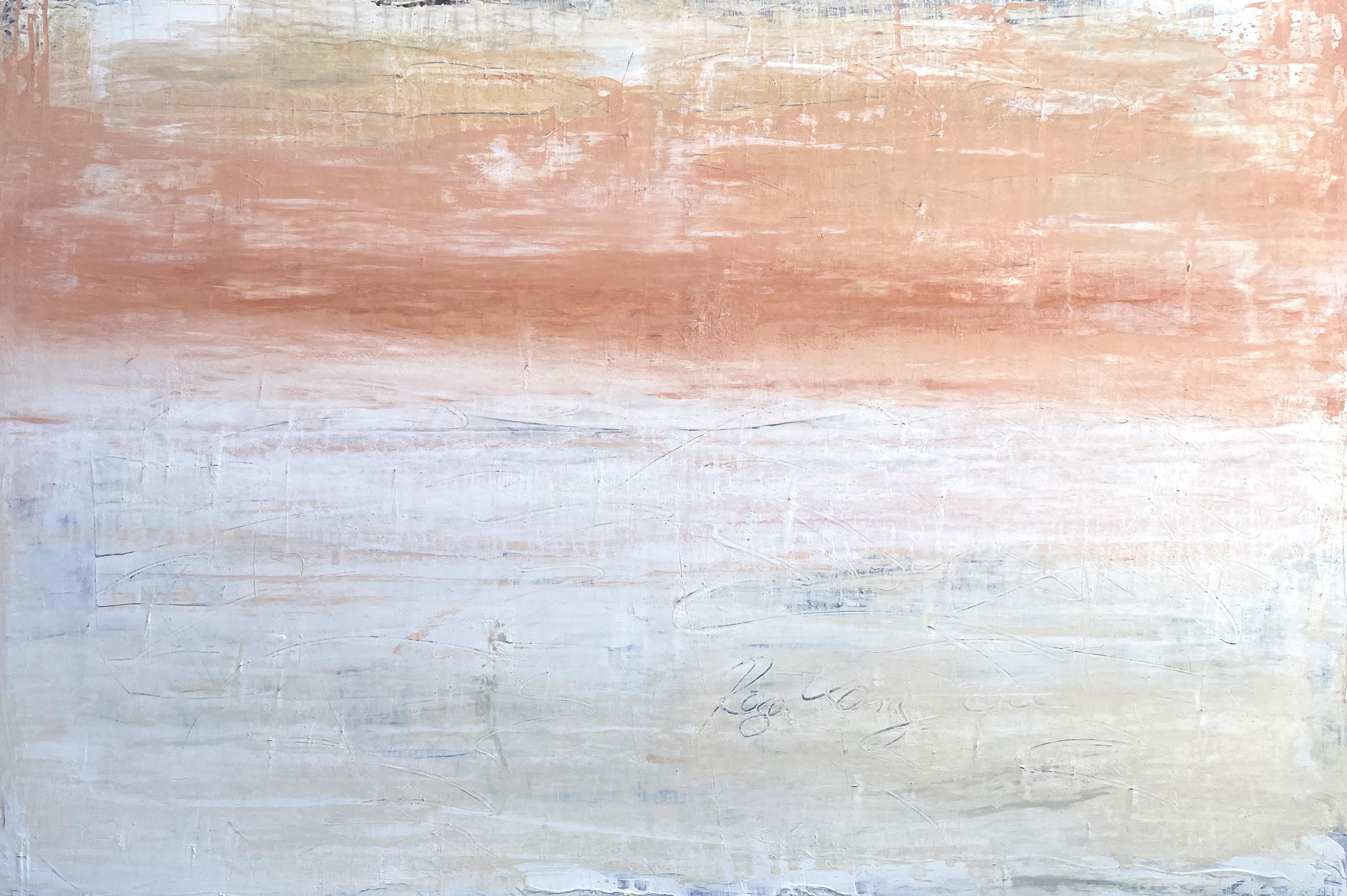 "Abstract Sunshine", RWE4, Minimalism, Seascape Painting, Acrylic 