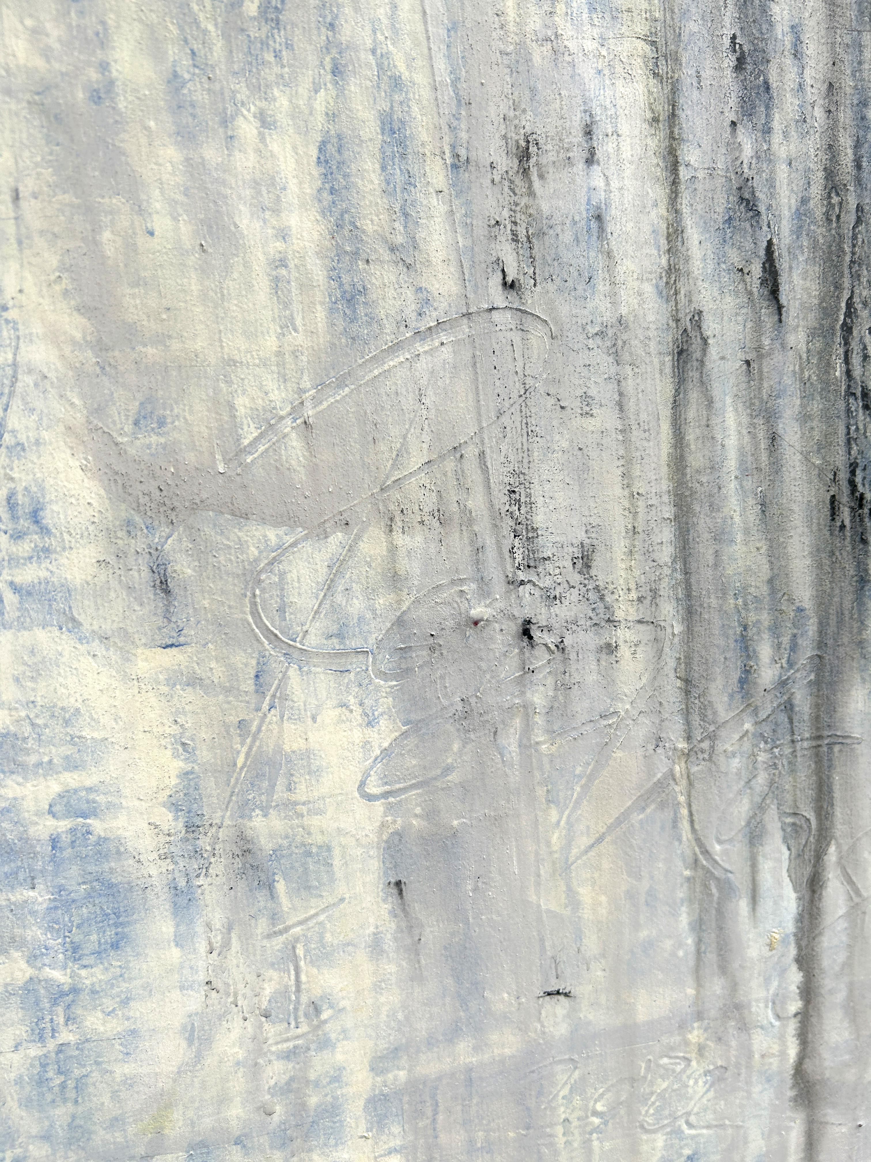 « »Abstract White/Lapis Lazuli, plus pur K5HT- Part1, abstrait, XXIe siècle - Abstrait Painting par Roger König