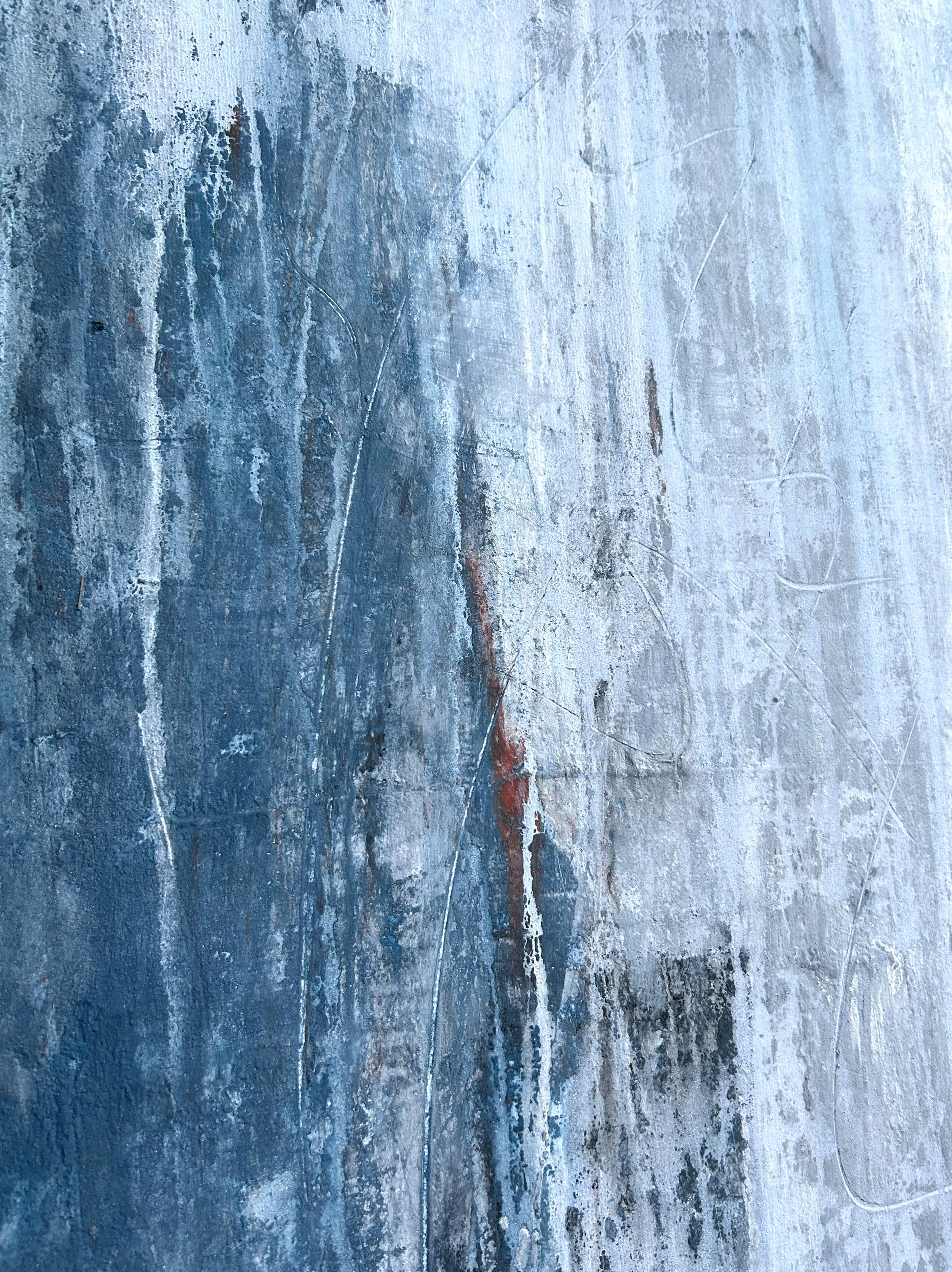 « Antique Blue Exclusive », TA3Z, abstrait, 21e siècle, acrylique, argile  - Painting de Roger König